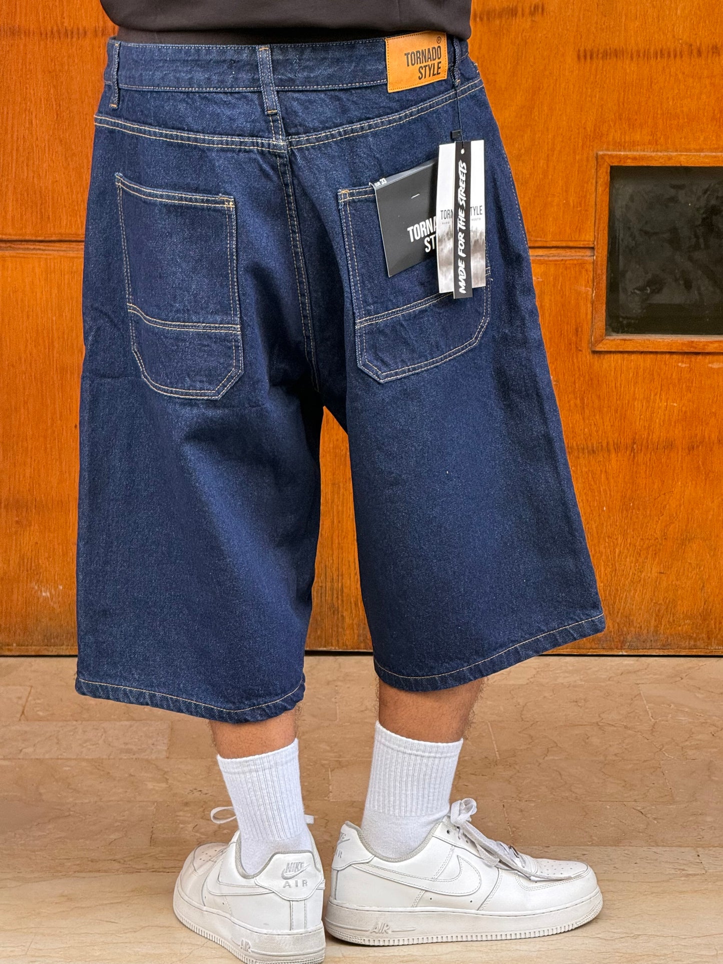 BAGGY JORTS TORNADO STYLE (BLEU BRUT)