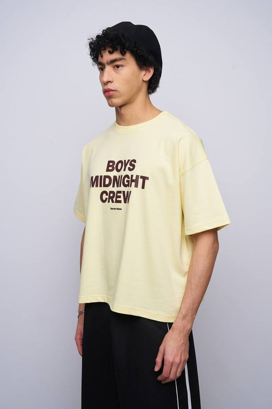 T-SHIRT CROPPED BOYS MINIGHT YELLOW BR 20-217