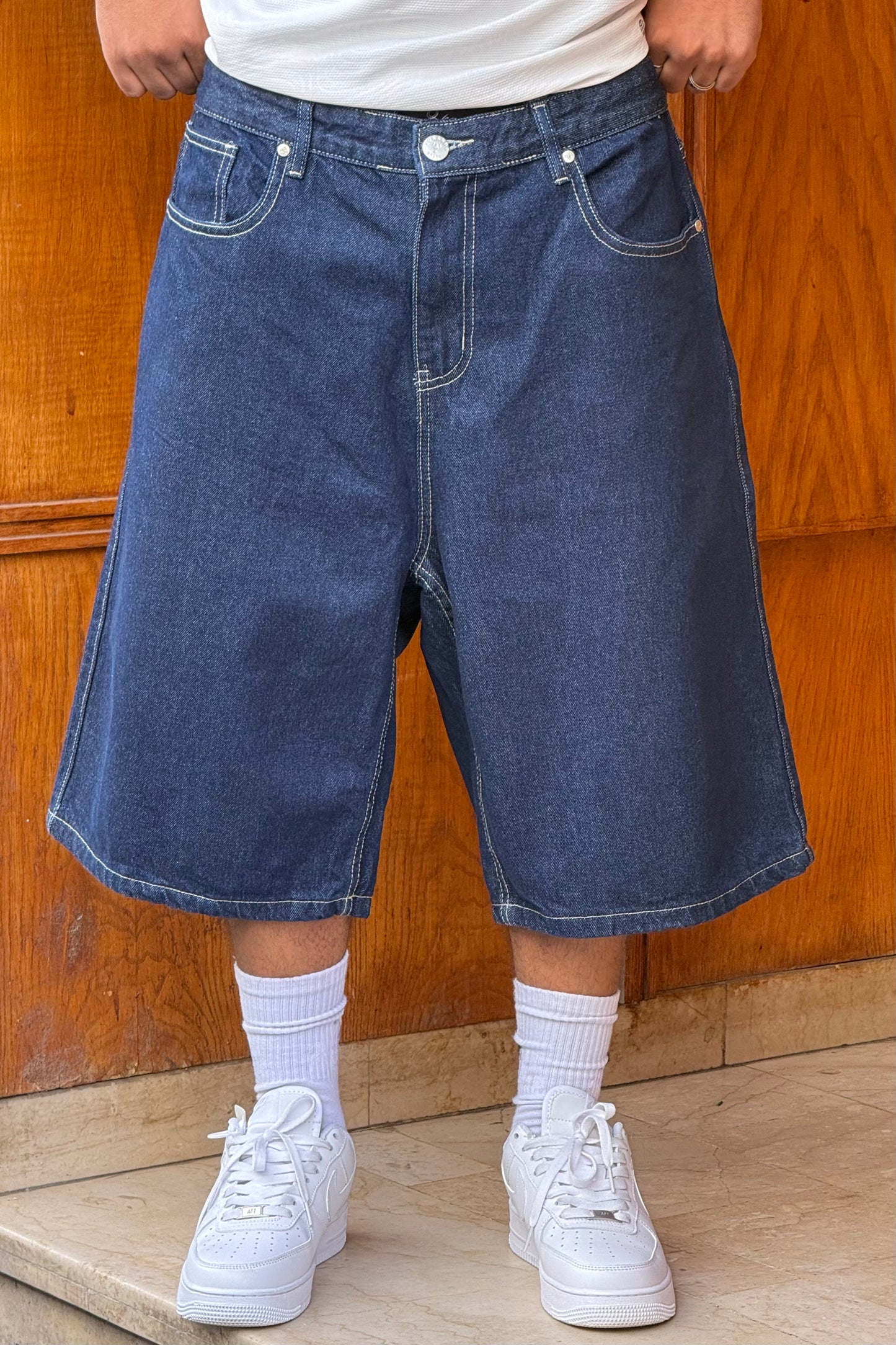 BAGGY JORTS TORNADO STYLE (BLEU BRUT)