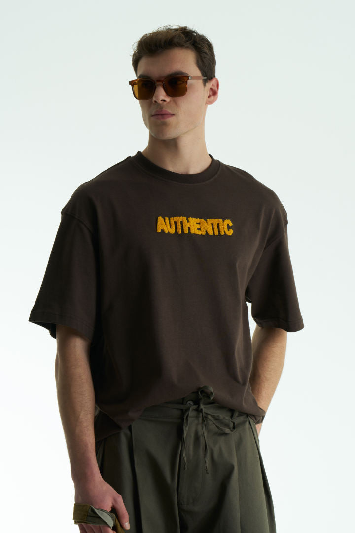 T-SHIRT SW AUTHENTIC BROWN 5079