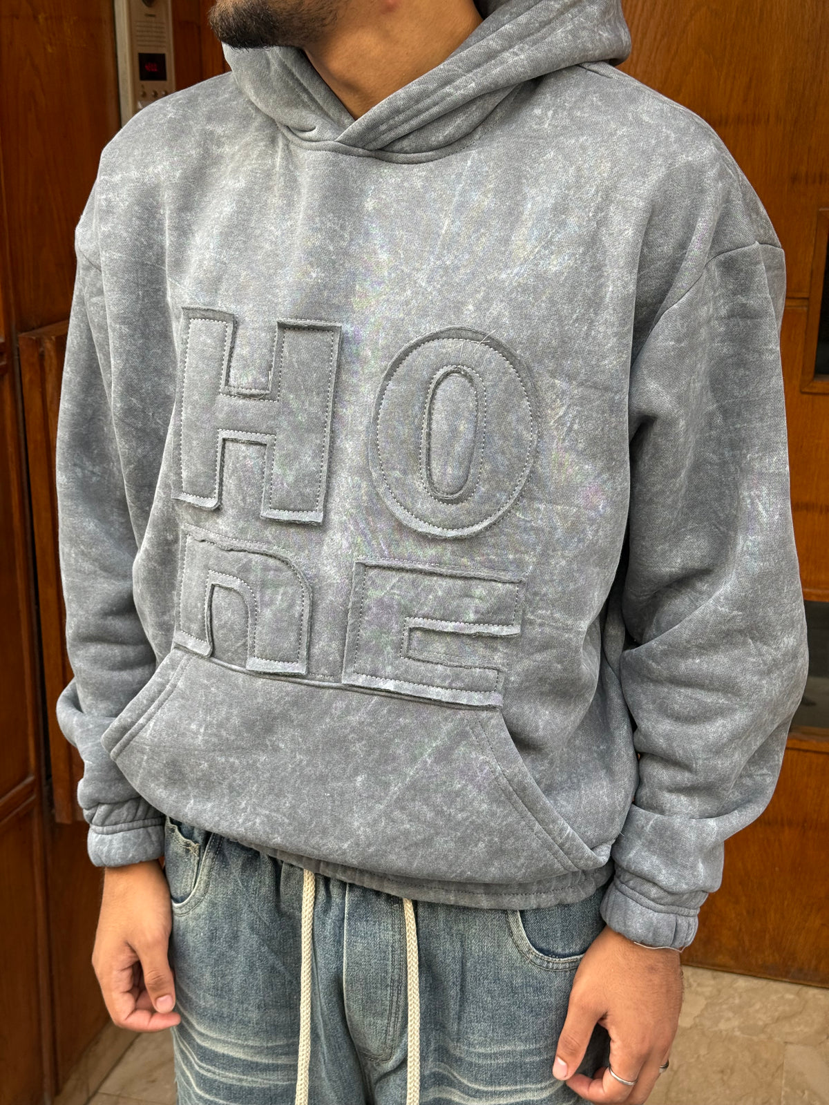 HOODIES HO WASHED GREY JL