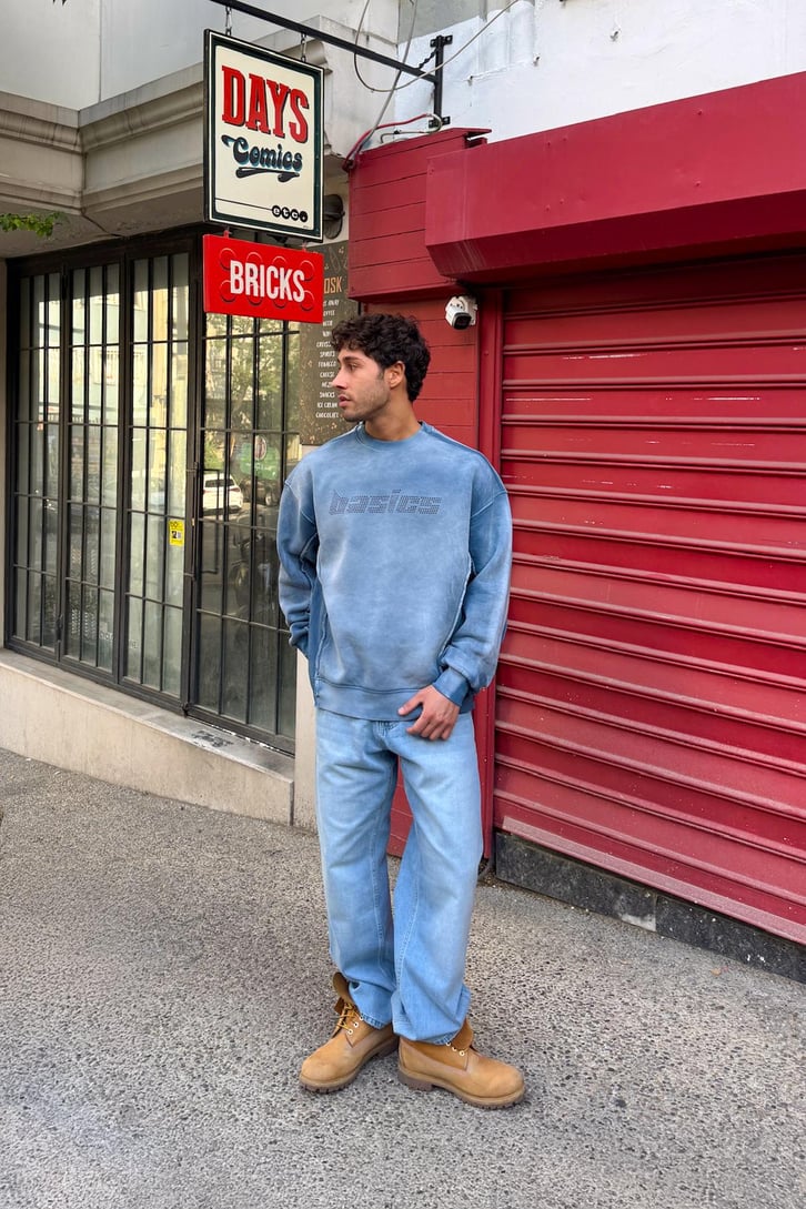 SWEATSHIRT BASIC BLUE E71-98