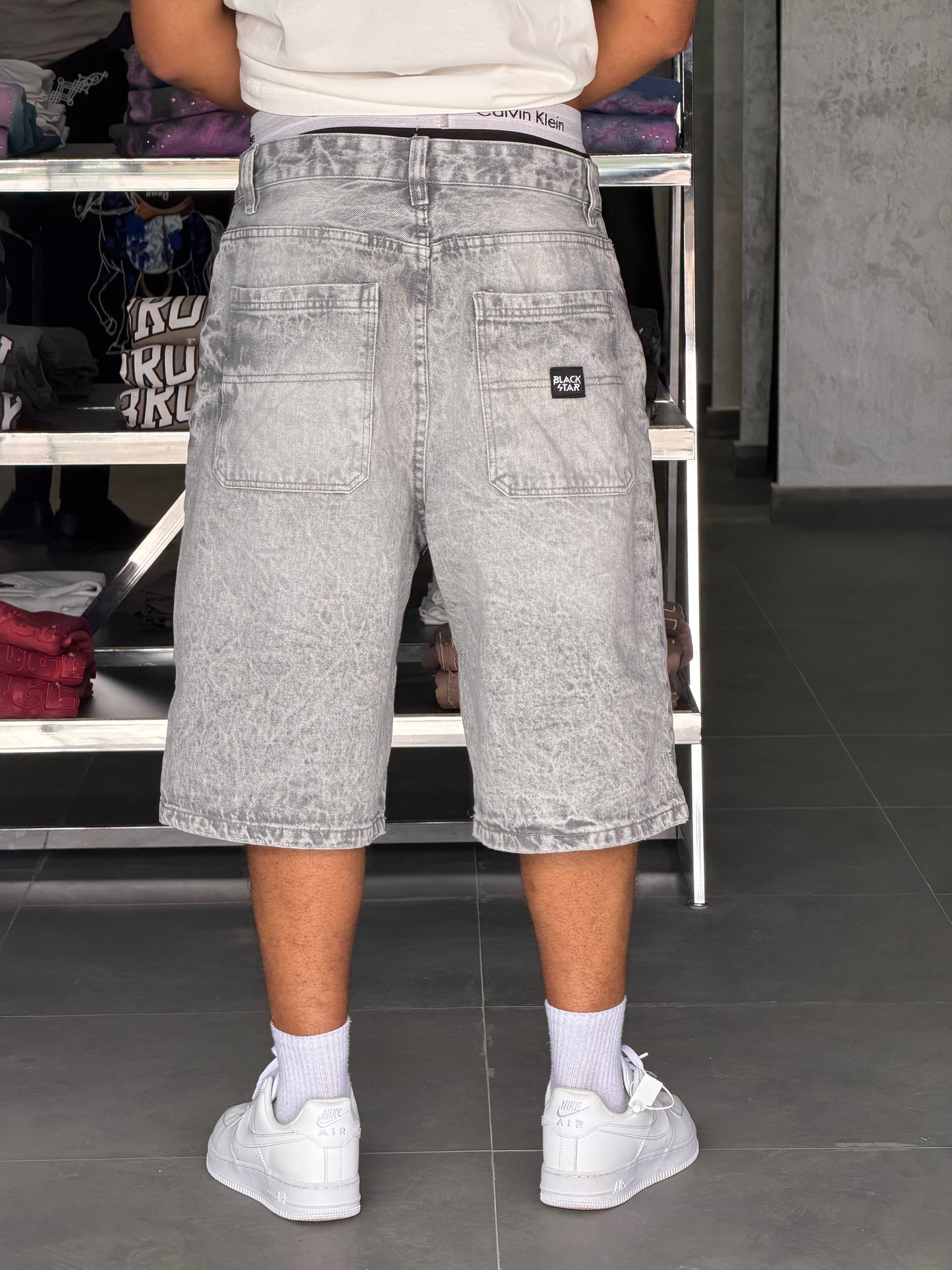 SKATER JORTS GREY BS