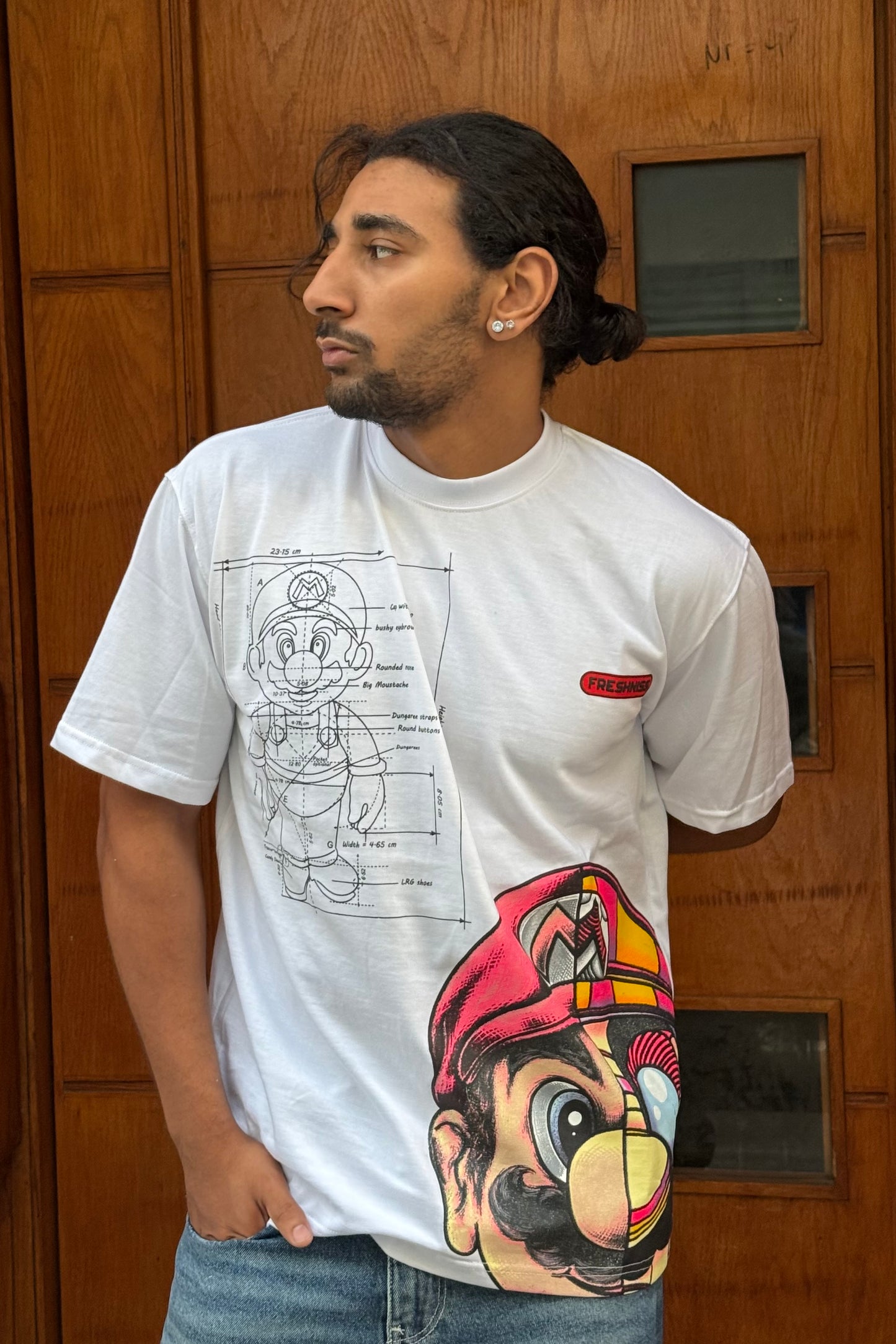 T-SHIRT MARIO WHITE BL