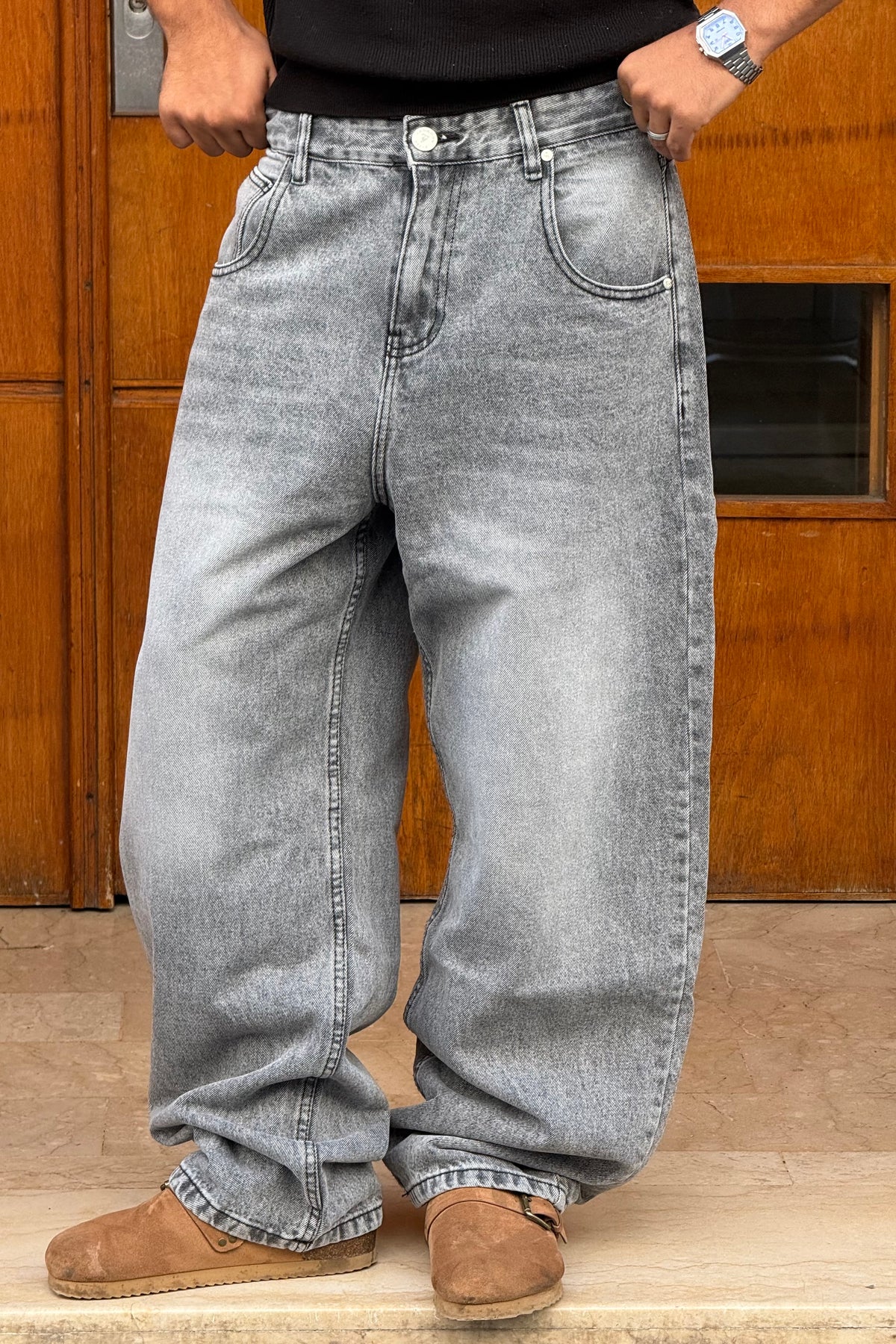 SUPPER BAGGY JEANS TORNADO STYLE (GREY)