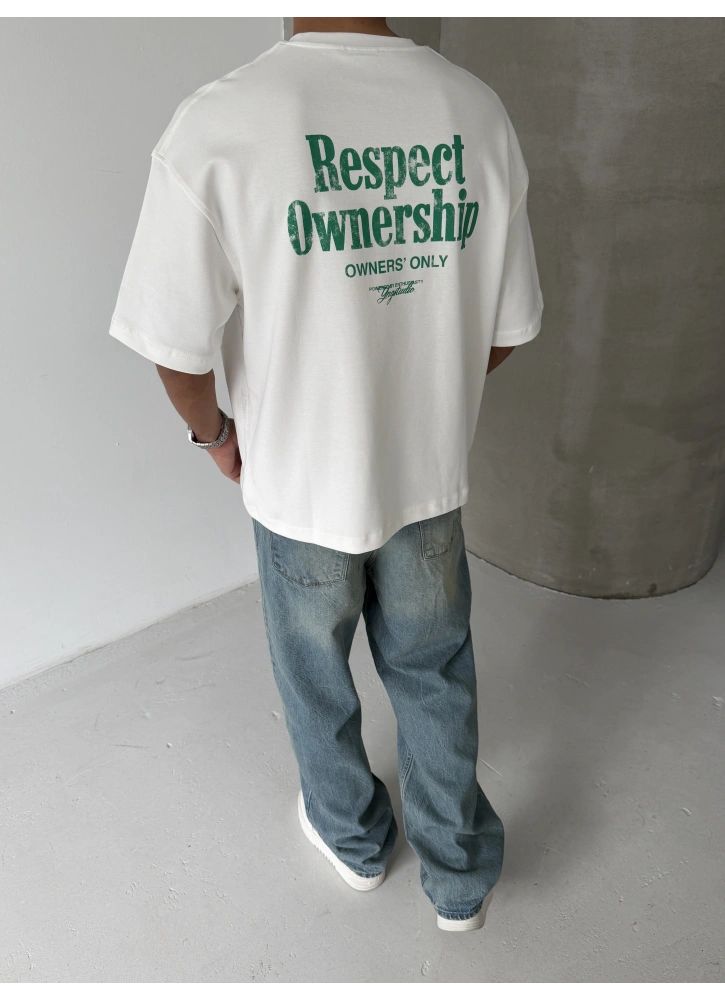 T-SHIRT CROP VM RESPECT WHITE V70-174