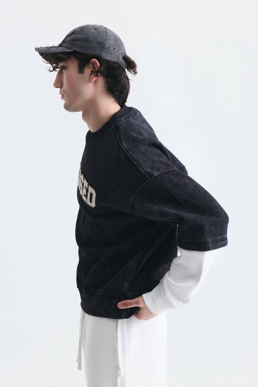 SWEATSHIRT BLESSED BLACK ES E71-199