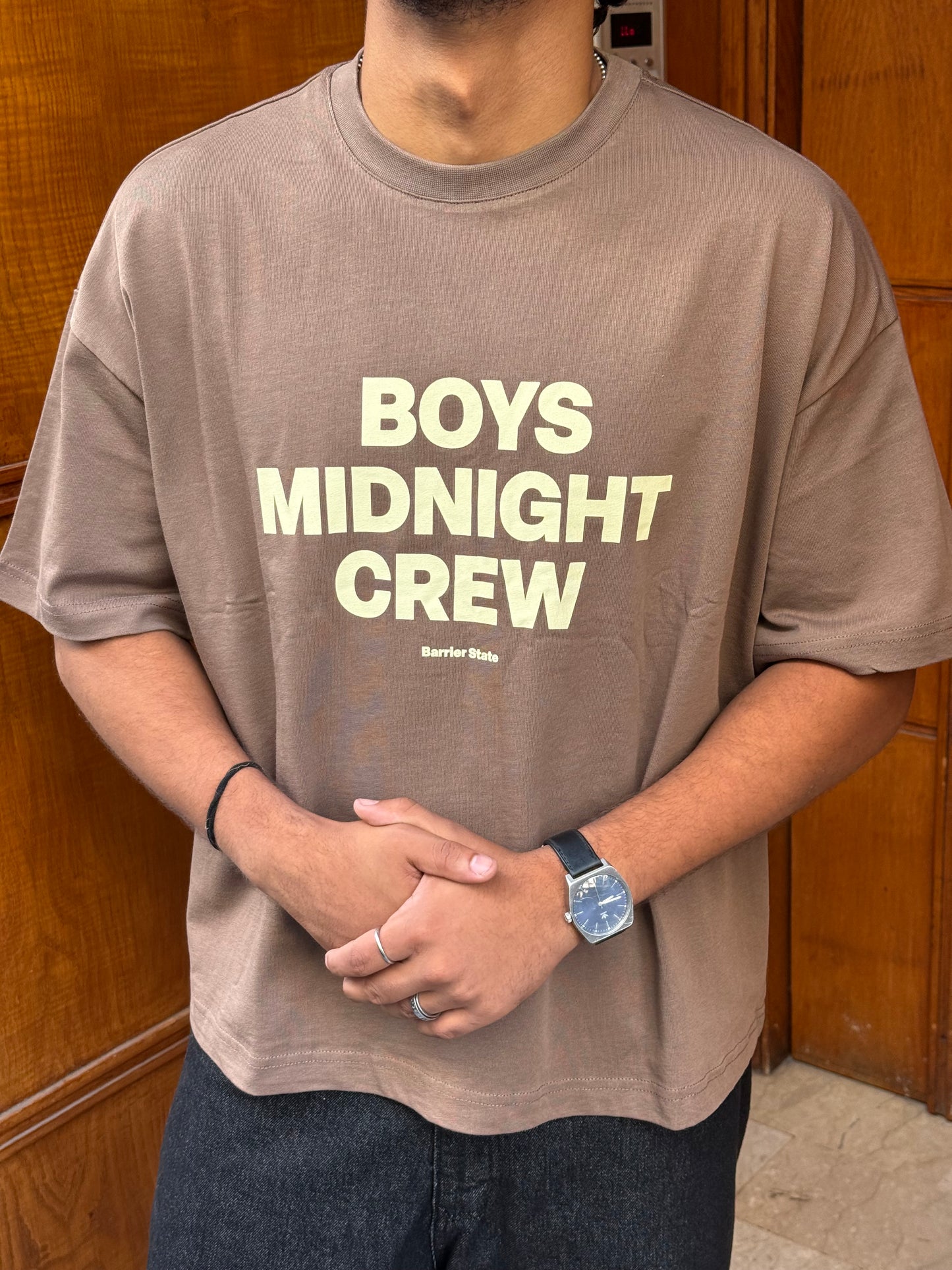 T-SHIRT CROPPED BOYS MINIGHT BROWN BR 20-217