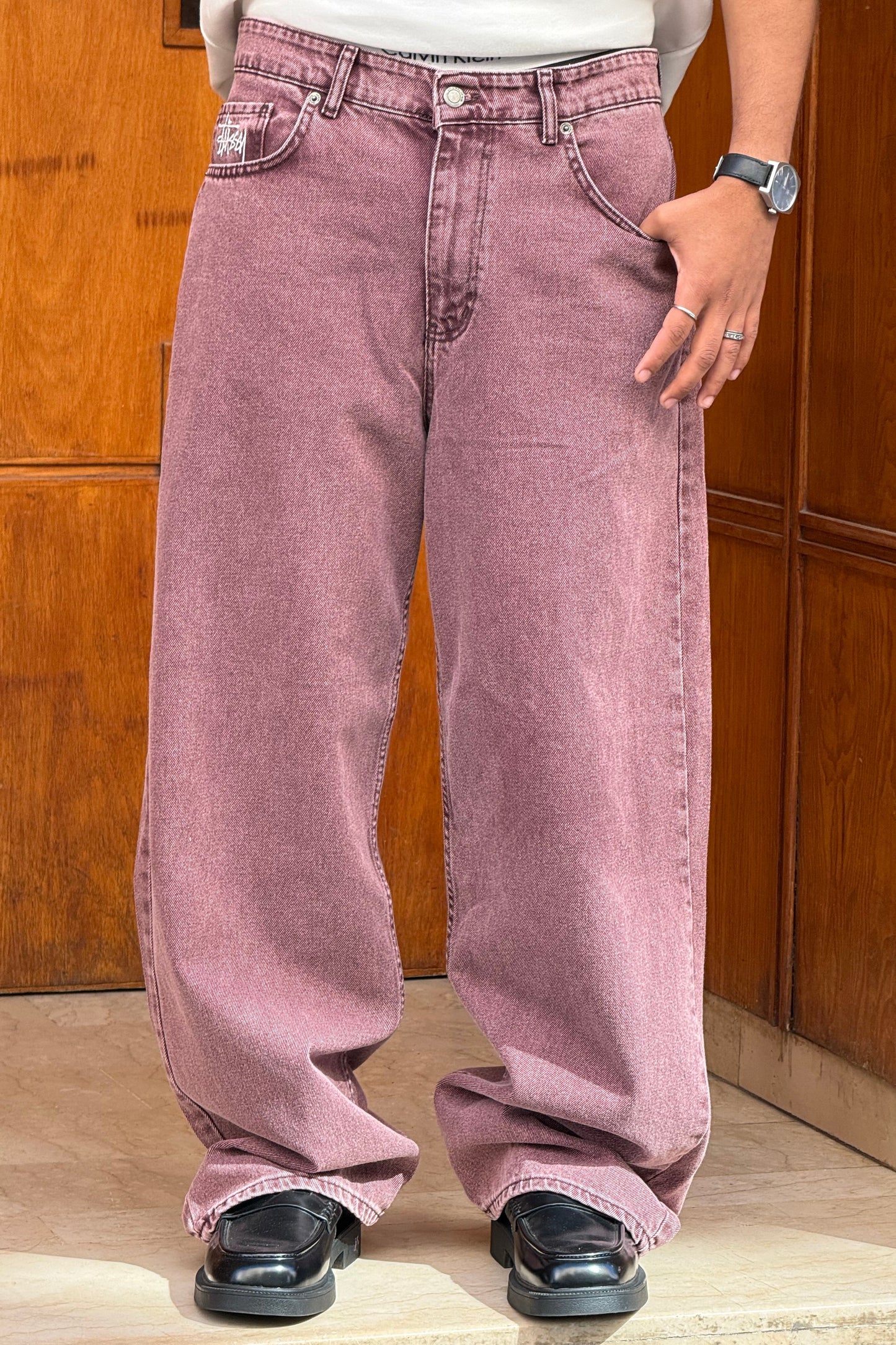 SUPPER BAGGY STUSSY BURGUNDY