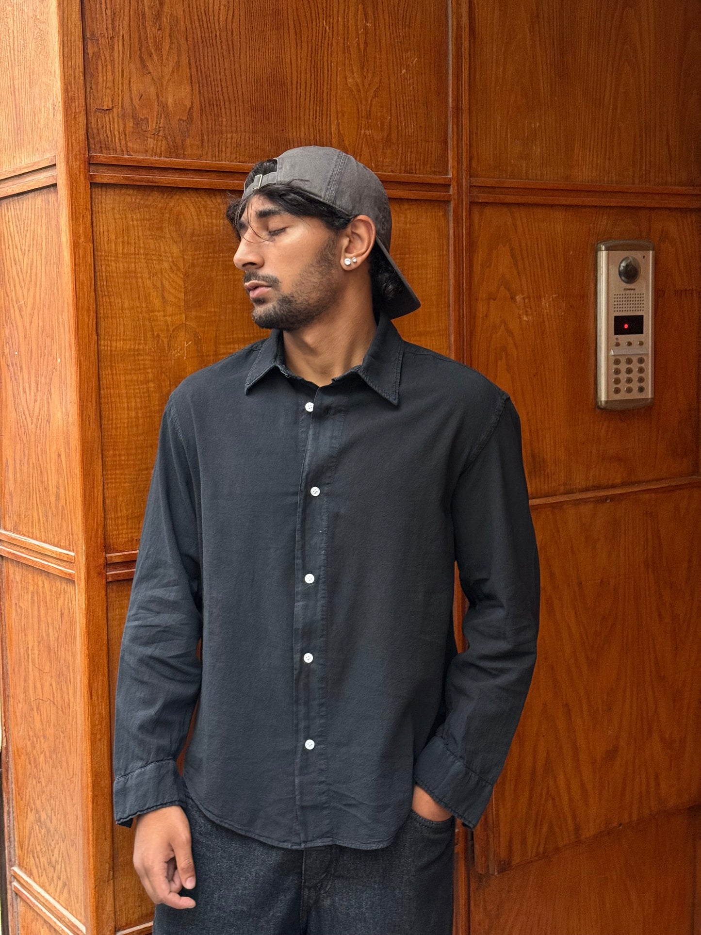 CHEMISE LIN J&J BLACK Y144