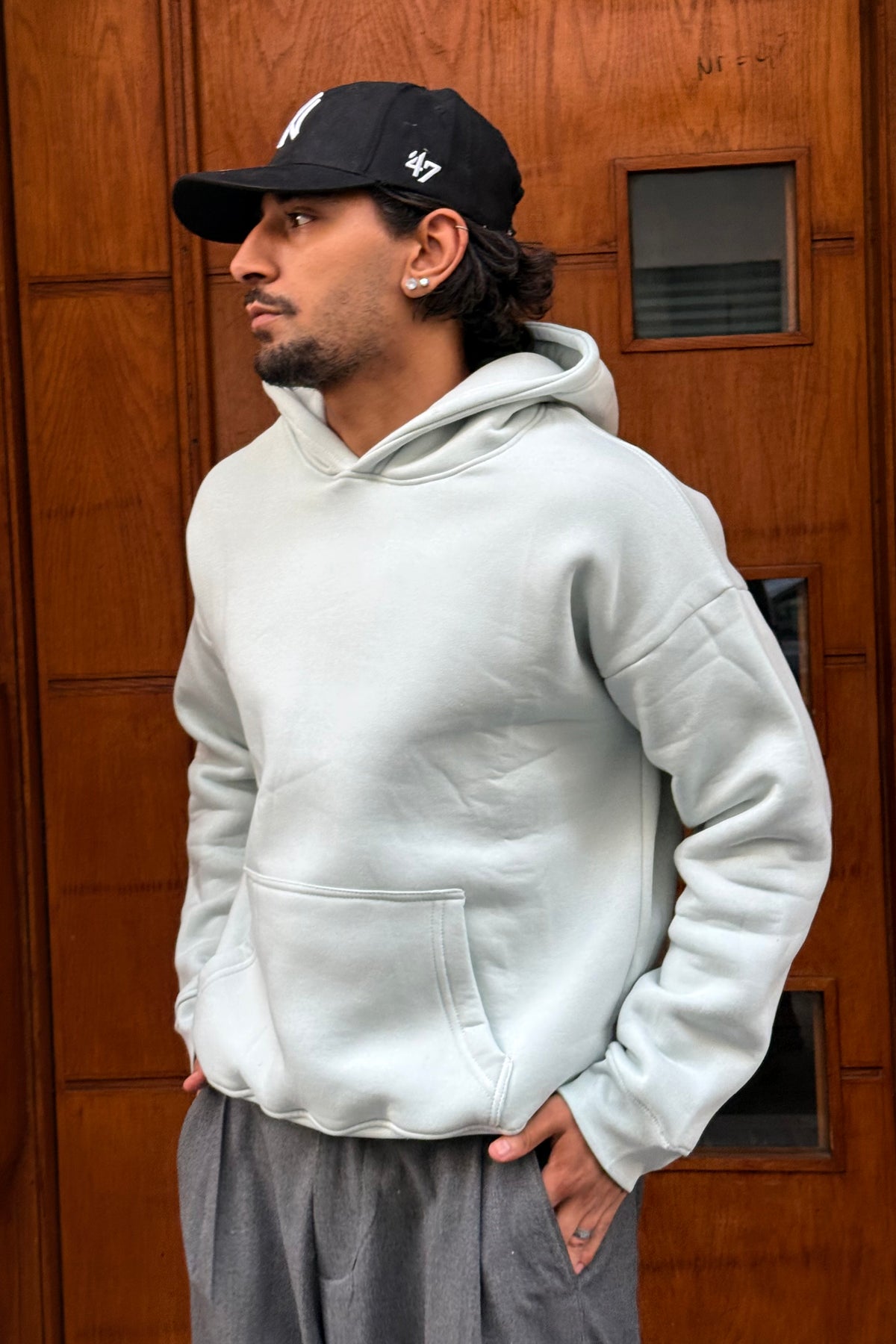 HOODIES BASIC LIGHT GREEN OVX