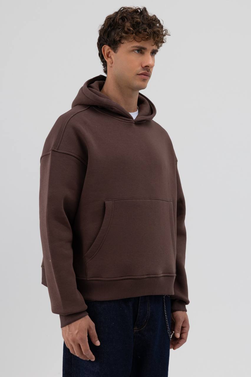 HOODIES BASIC ANT BROWN 9435