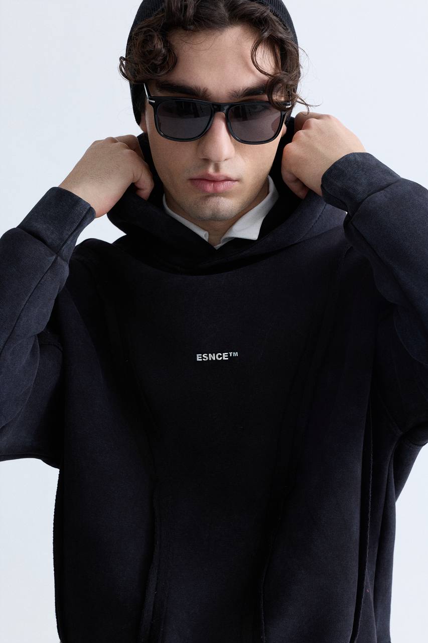 HOODIES WASHED ESNCE BLACK ES E71-191