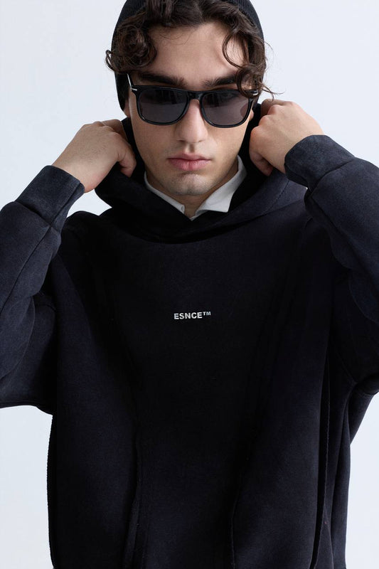 HOODIES WASHED ESNCE BLACK ES E71-191
