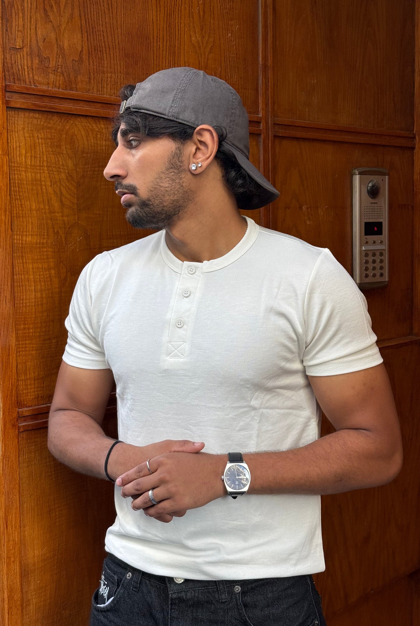 T-SHIRT SLIM FIT WHITE NGR 099