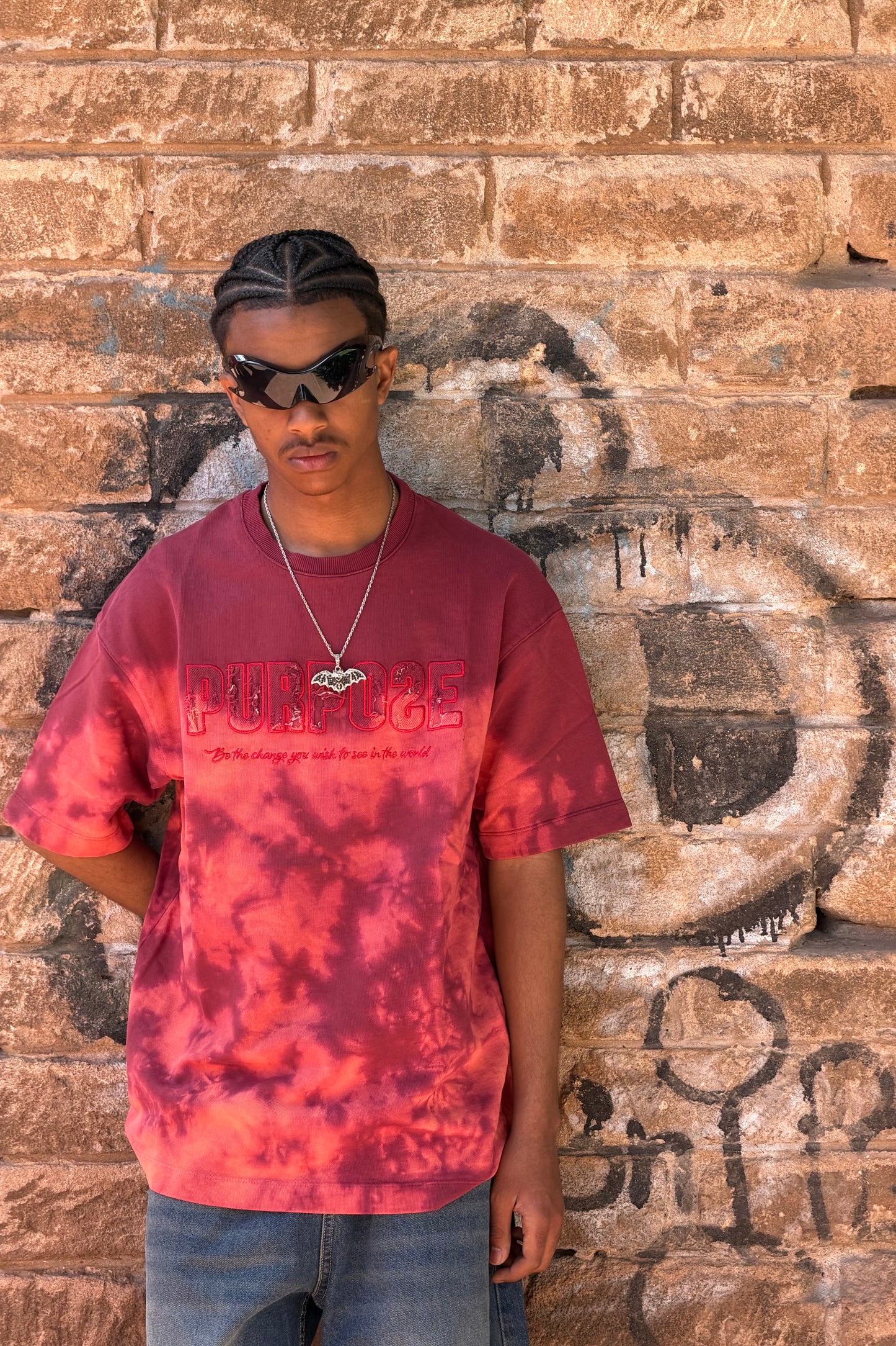 T-SHIRT WASHED PURPOSE RED