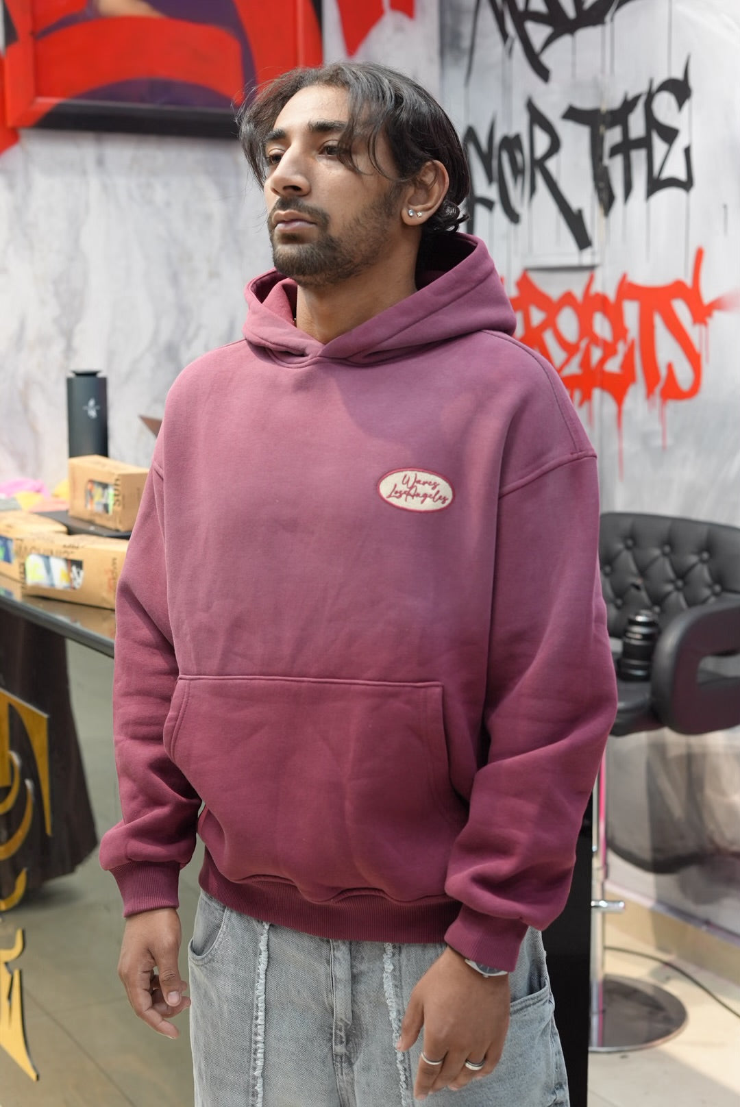 HOODIES LOS ANGELES RED V70-98