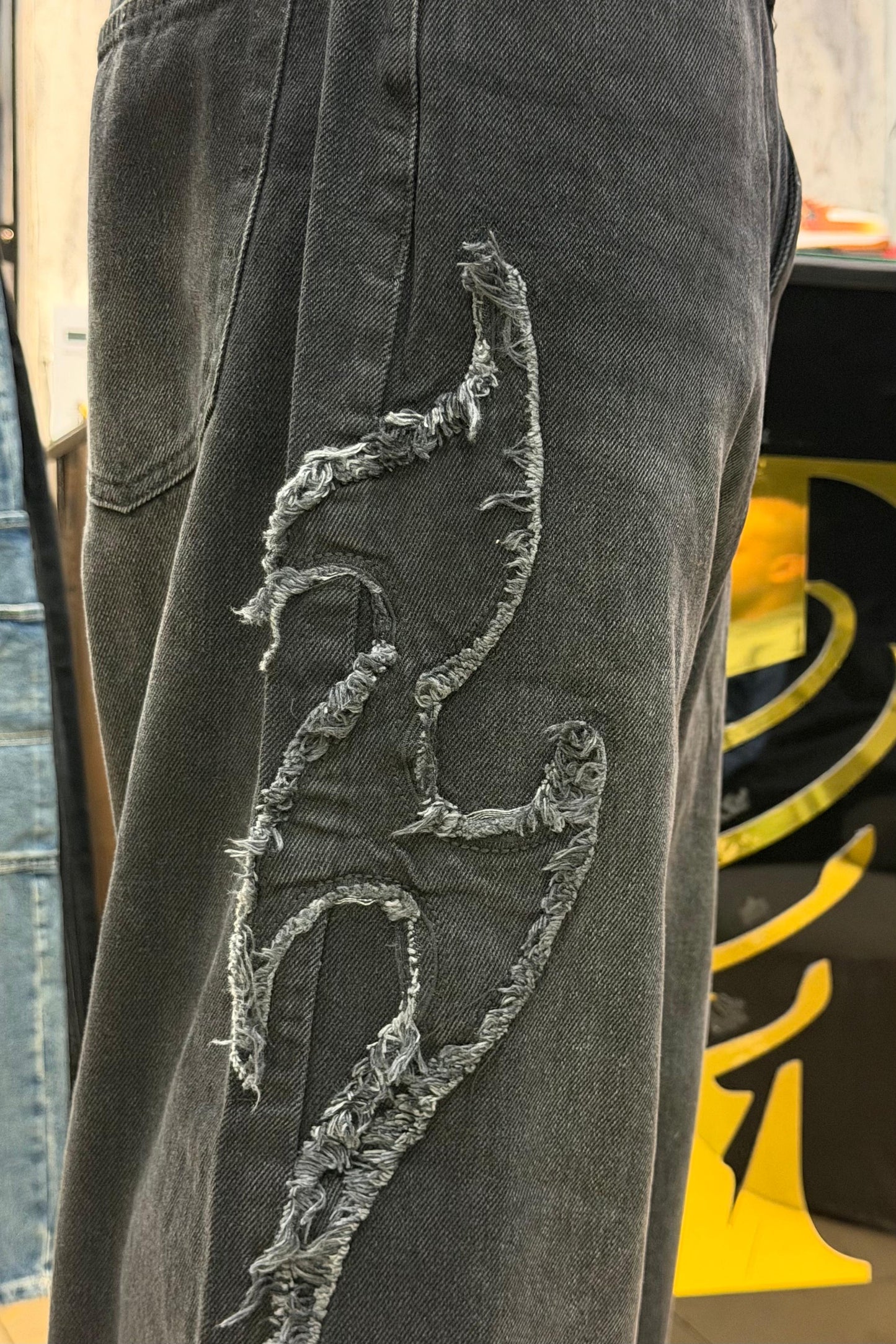 BAGGY JEANS FIRE NOIR