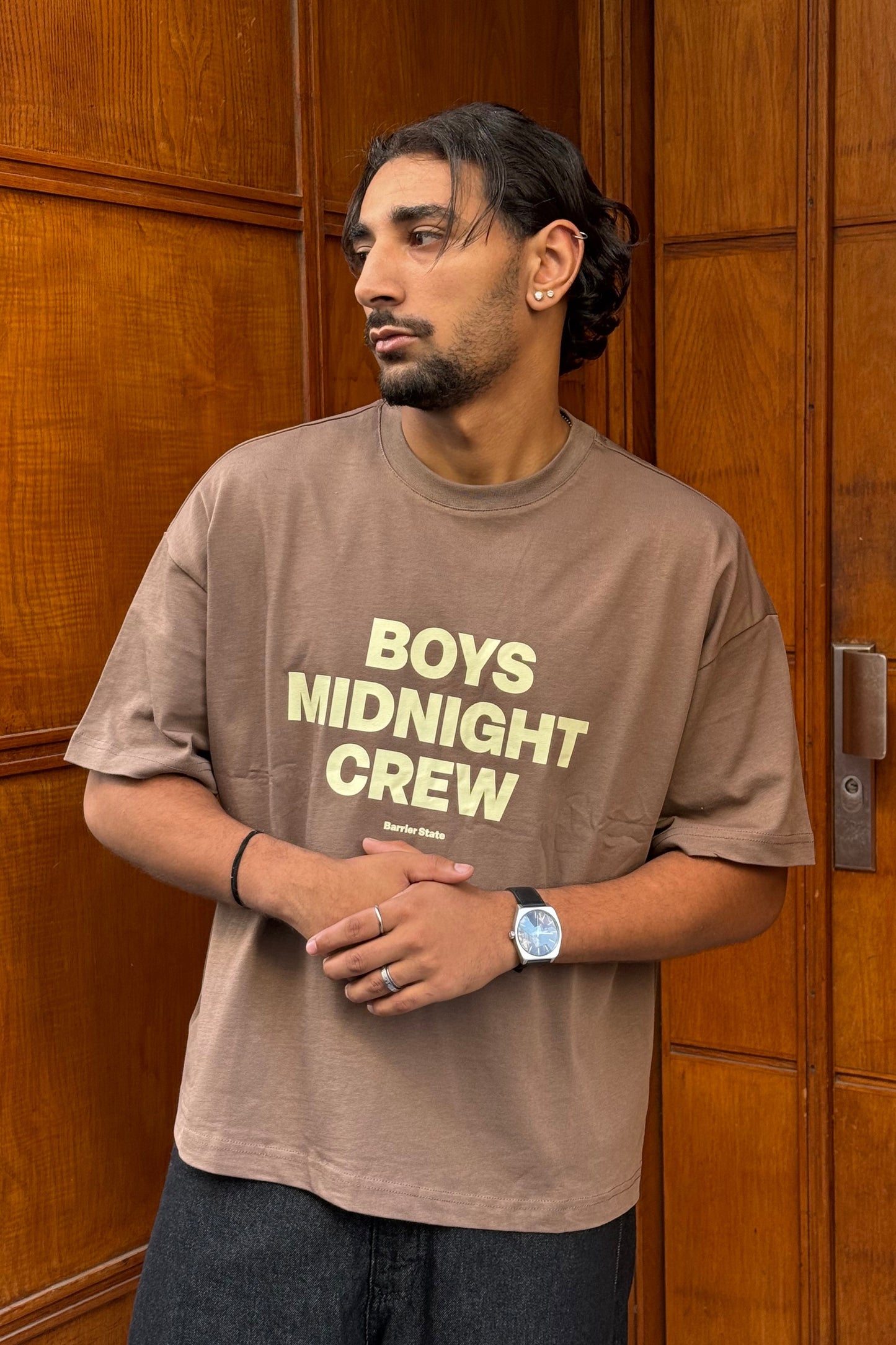 T-SHIRT CROPPED BOYS MINIGHT BROWN BR 20-217