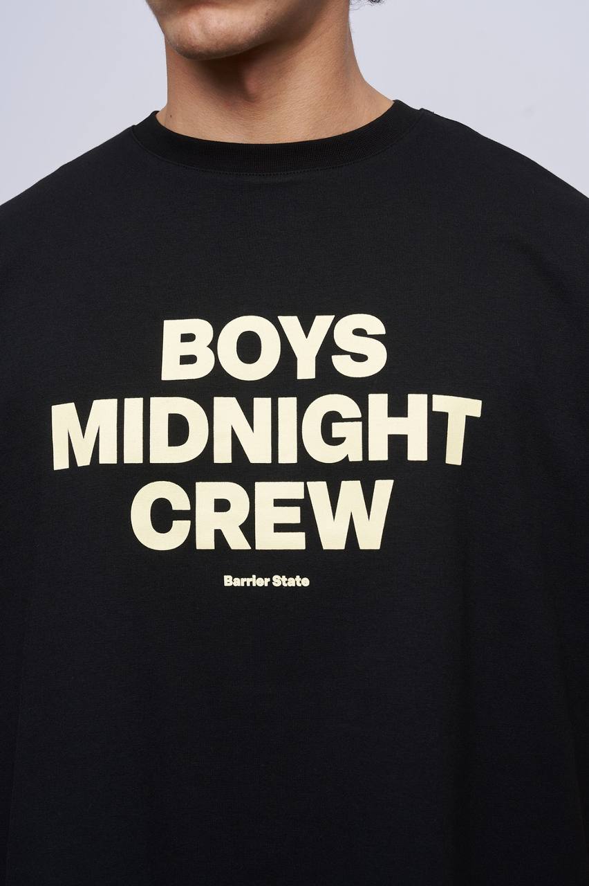 T-SHIRT CROPPED BOYS MINIGHT BLACK BR 20-217