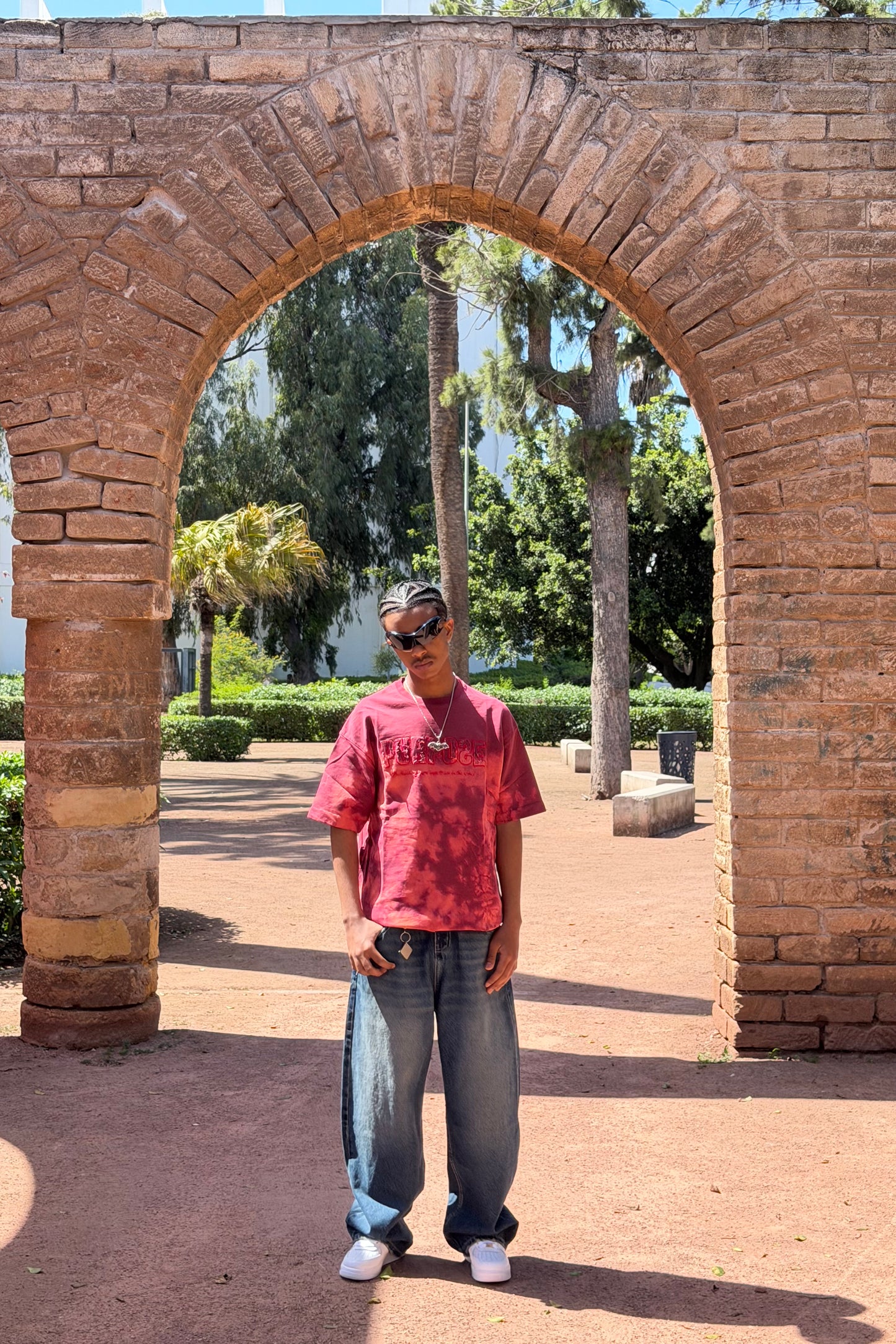 T-SHIRT WASHED PURPOSE RED