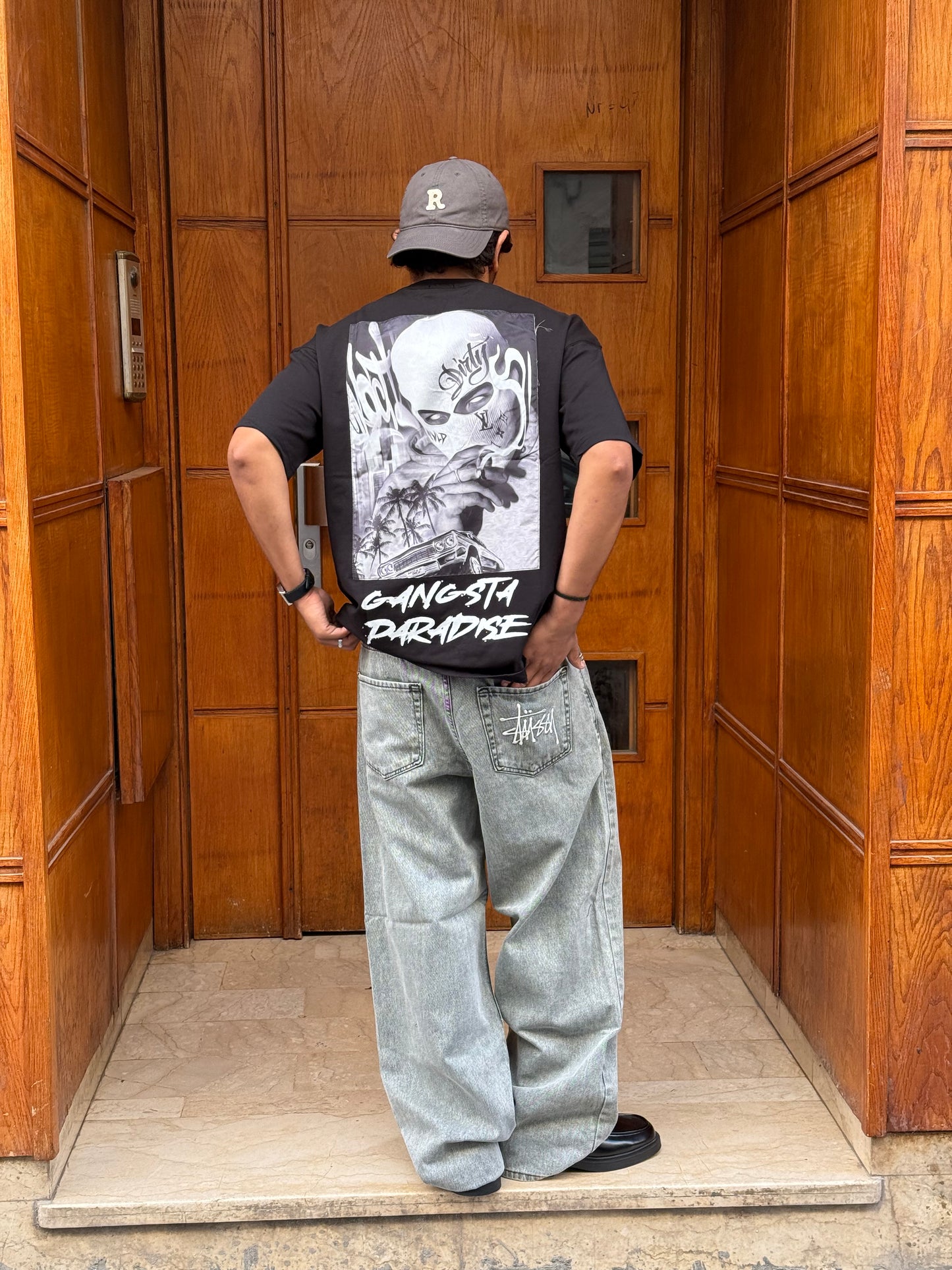 T-SHIRT GANGSTA BLACK ESCO