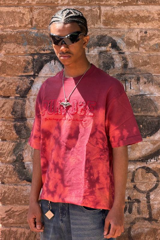 T-SHIRT WASHED PURPOSE RED