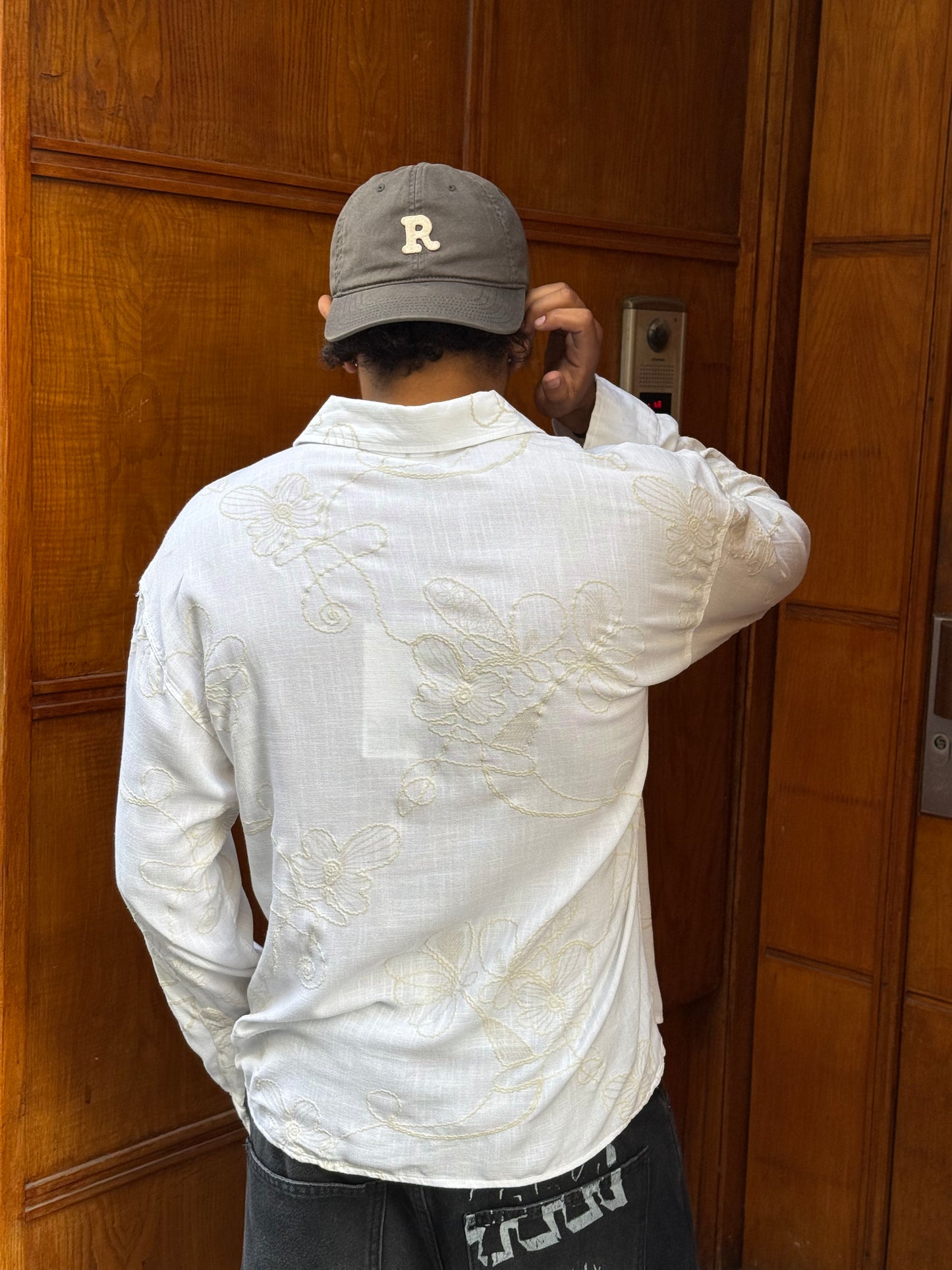 CHEMISE FLAWER NGR WHITE 009