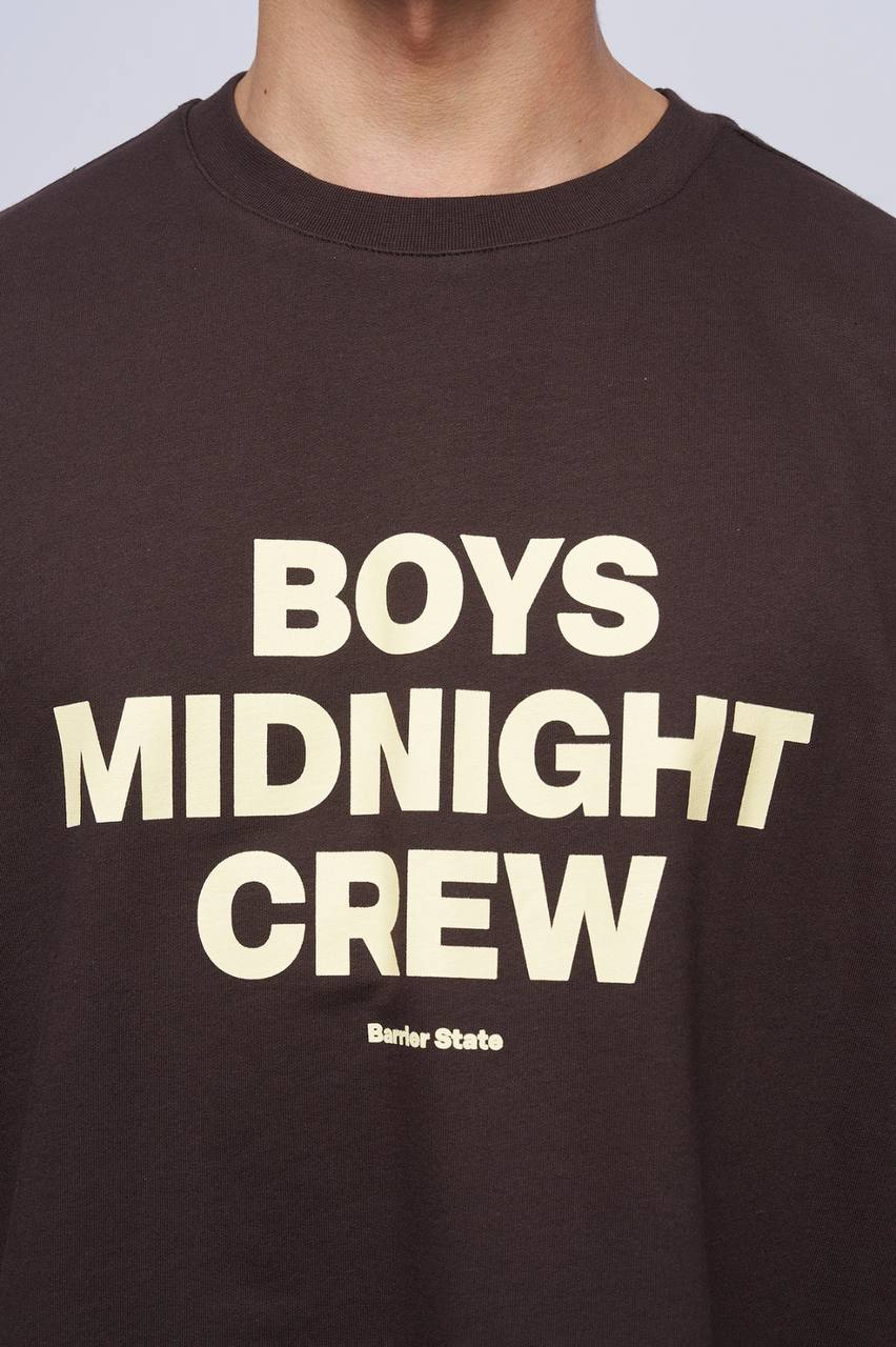 T-SHIRT CROPPED BOYS MINIGHT BROWN BR 20-217