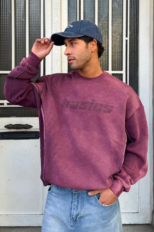 SWEATSHIRT BASIC BURGUNDY E71-98