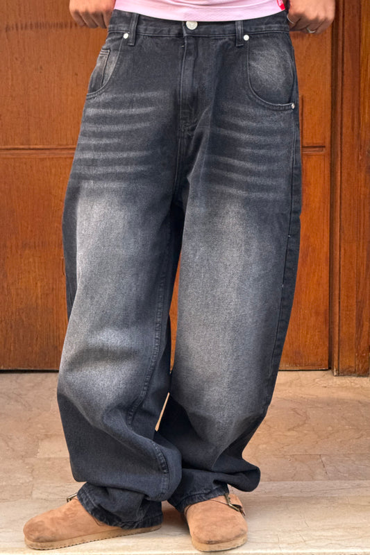 SUPPER BAGGY JEANS TORNADO STYLE (NOIR)