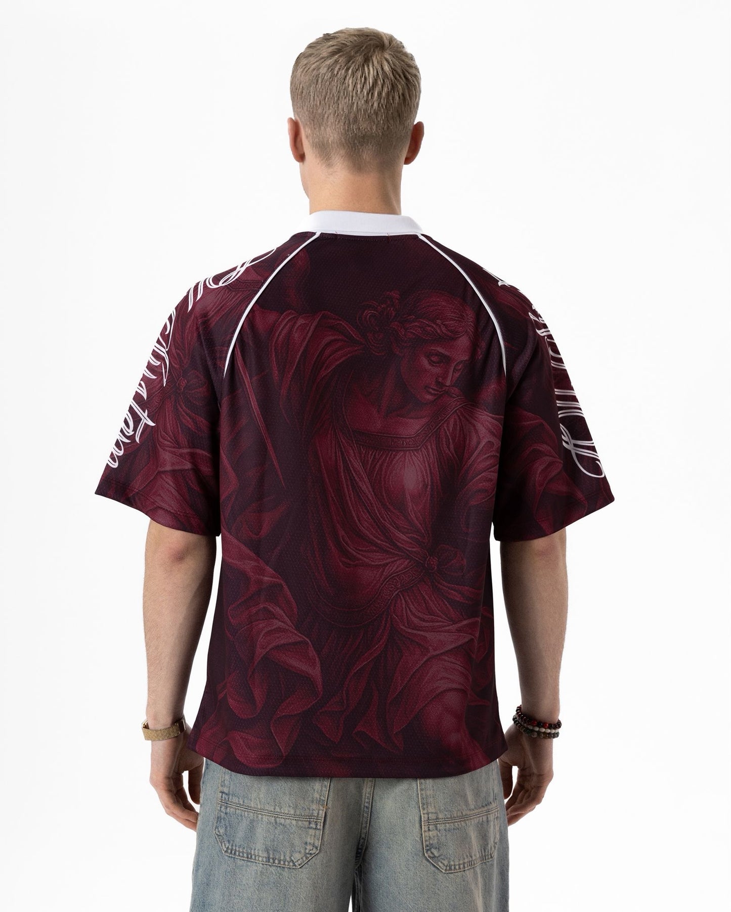 AMERICAN T-SHIRT 88 BURGUNDY WHITE 8852
