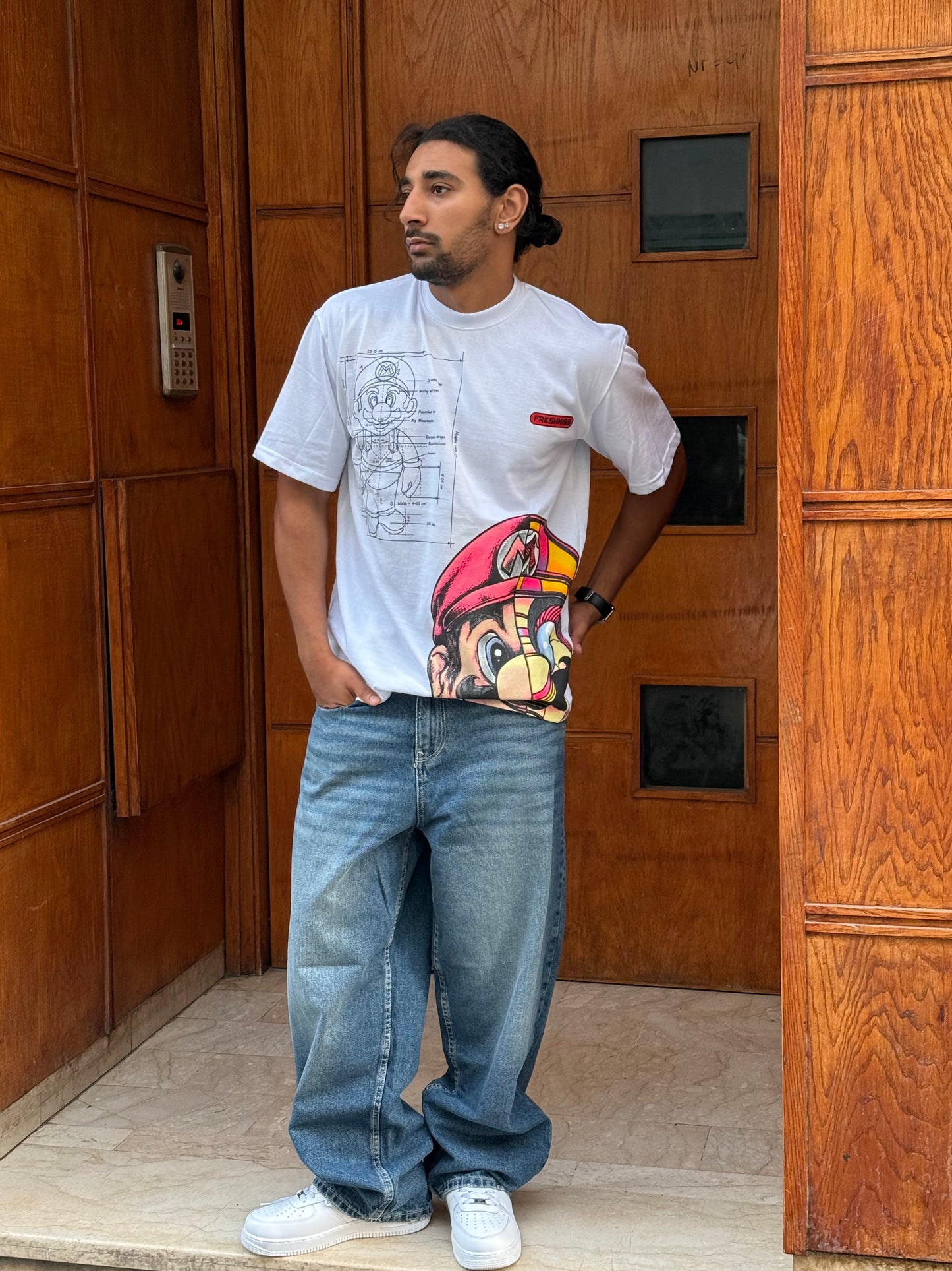 T-SHIRT MARIO WHITE BL