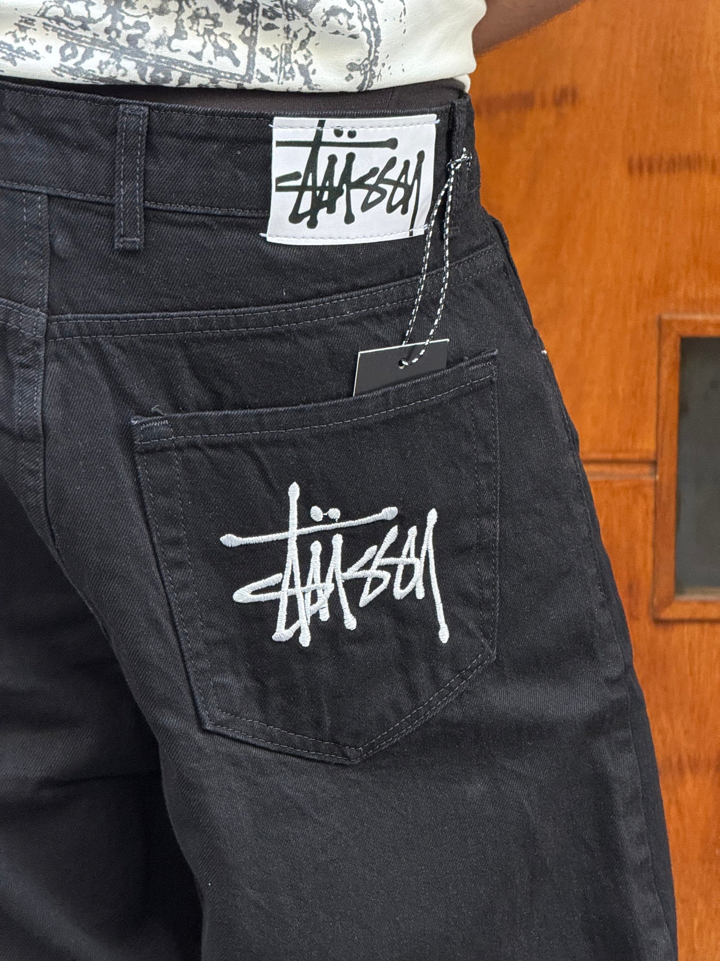 SUPPER BAGGY STUSSY BLACK BLACK