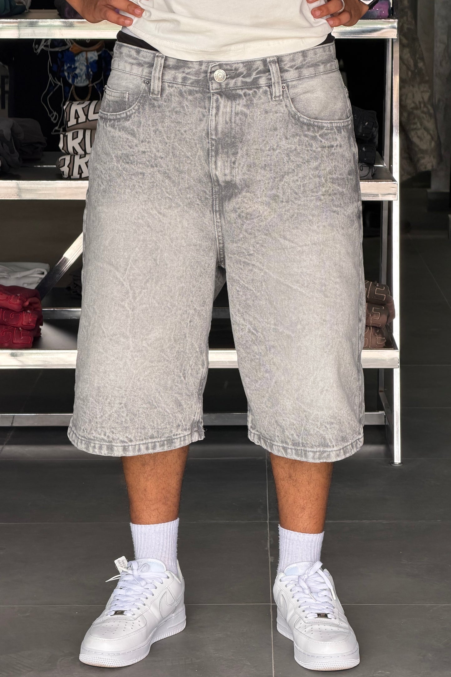 SKATER JORTS GREY BS