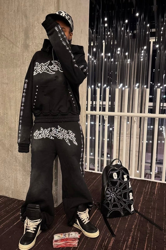 ENSEMBLE STRASS BLACK