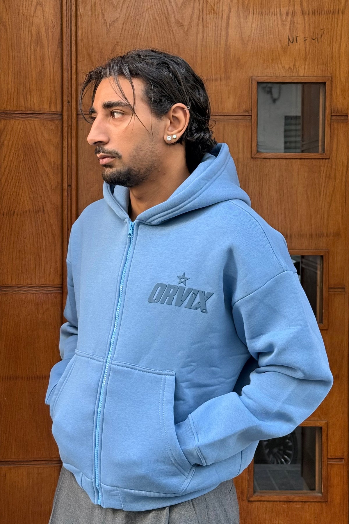 HOODIES CROP ZIP ORVIX CLUB BLUE OVX