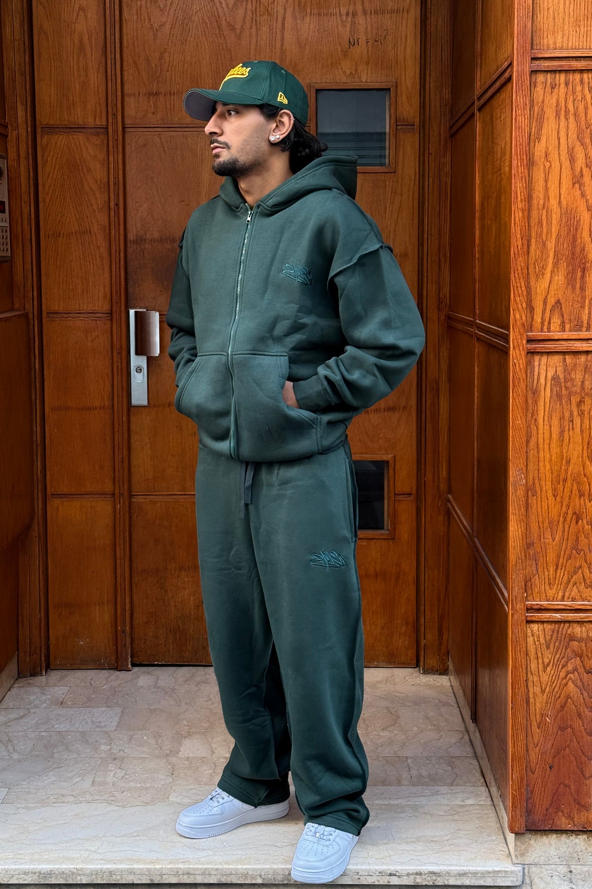ENSEMBLE ZIP BRODERIE JL GREEN