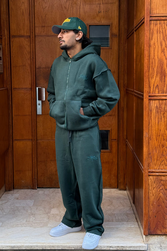 ENSEMBLE ZIP BRODERIE JL GREEN