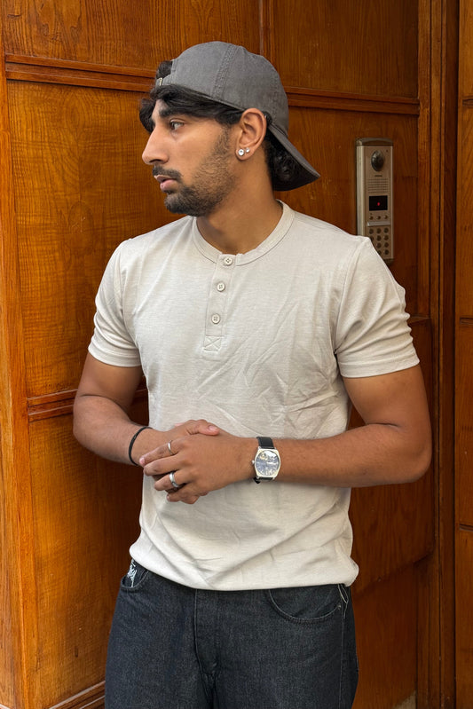 T-SHIRT SLIM FIT BEIGE NGR 099