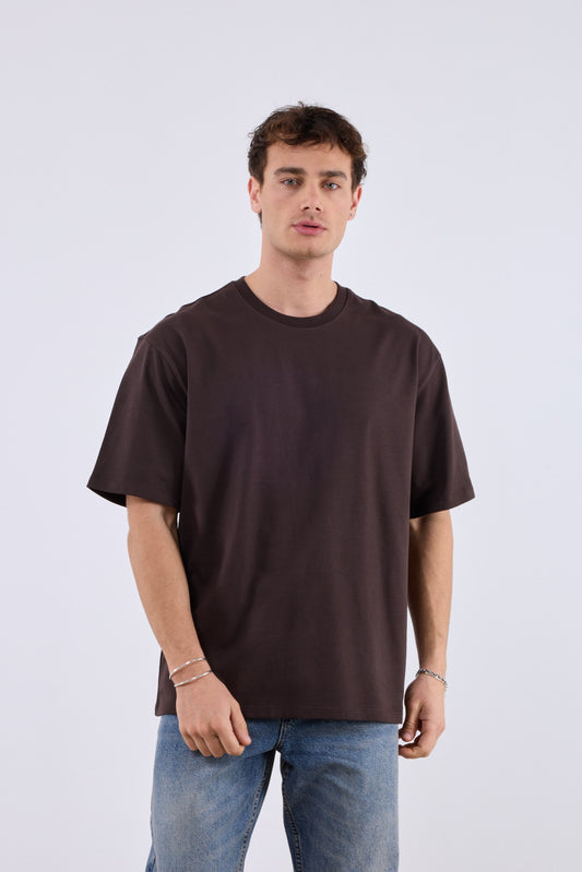 T-SHIRT OVERSIZE BASIC BROWN 261031