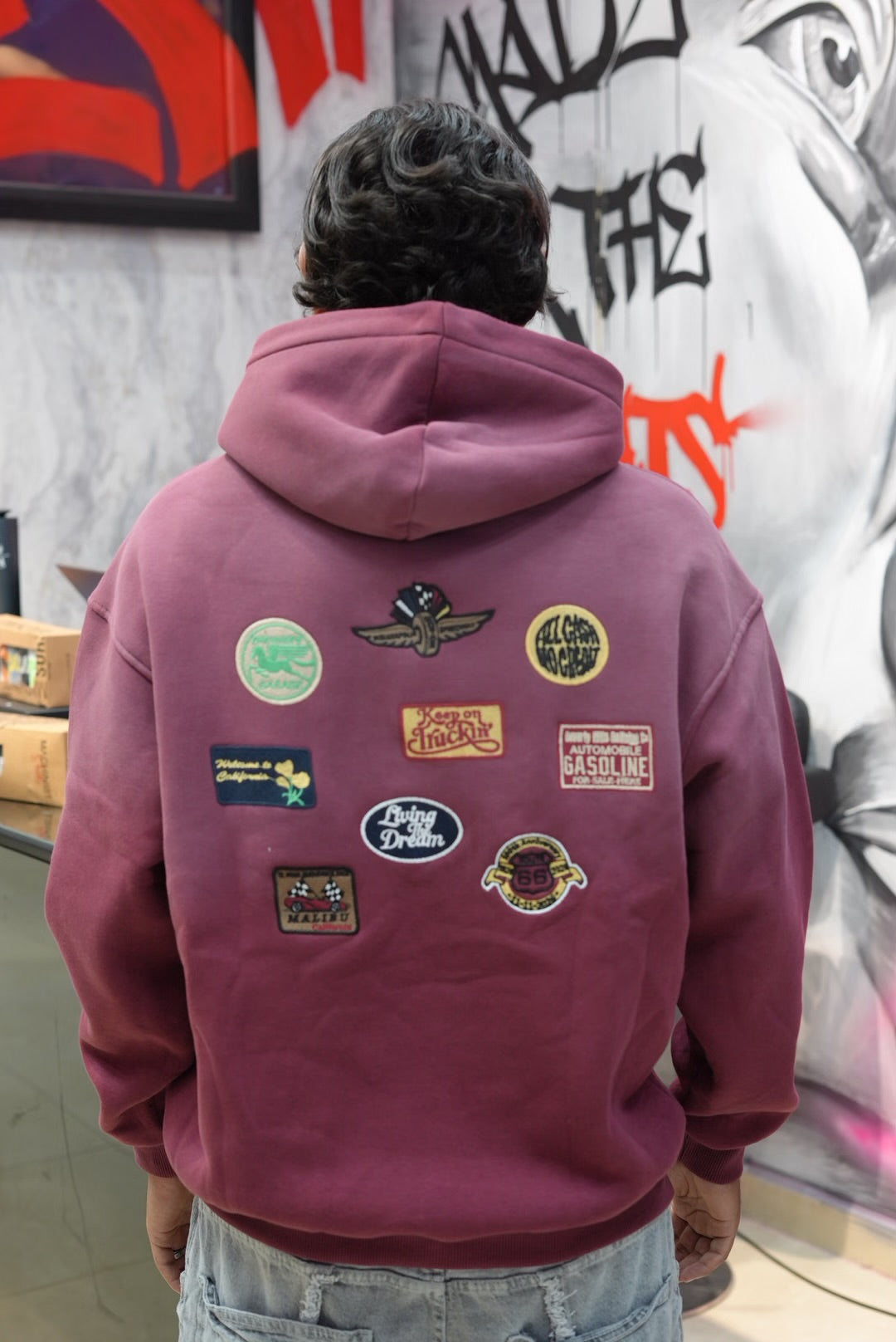 HOODIES LOS ANGELES RED V70-98