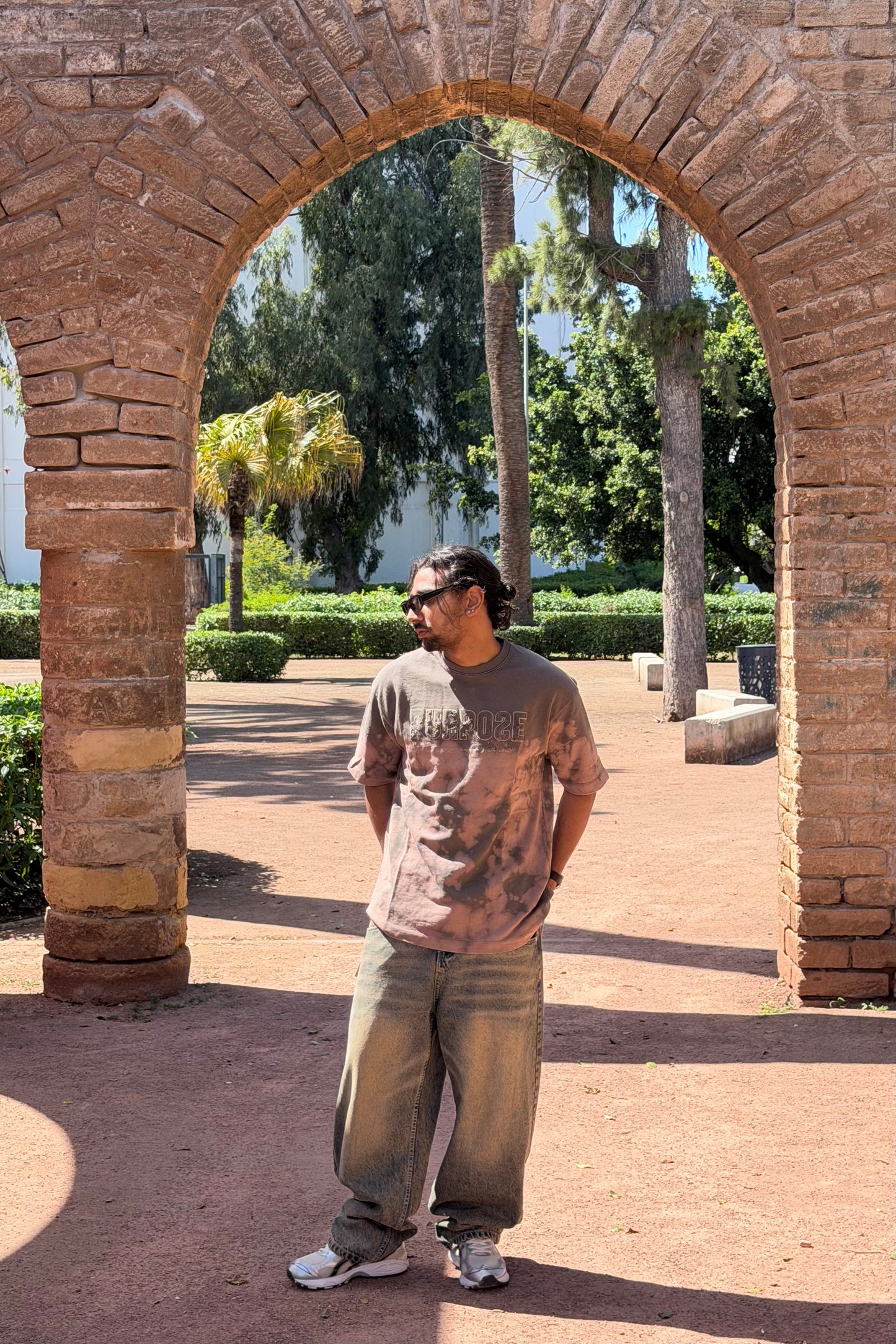 T-SHIRT WASHED PURPOSE BROWN