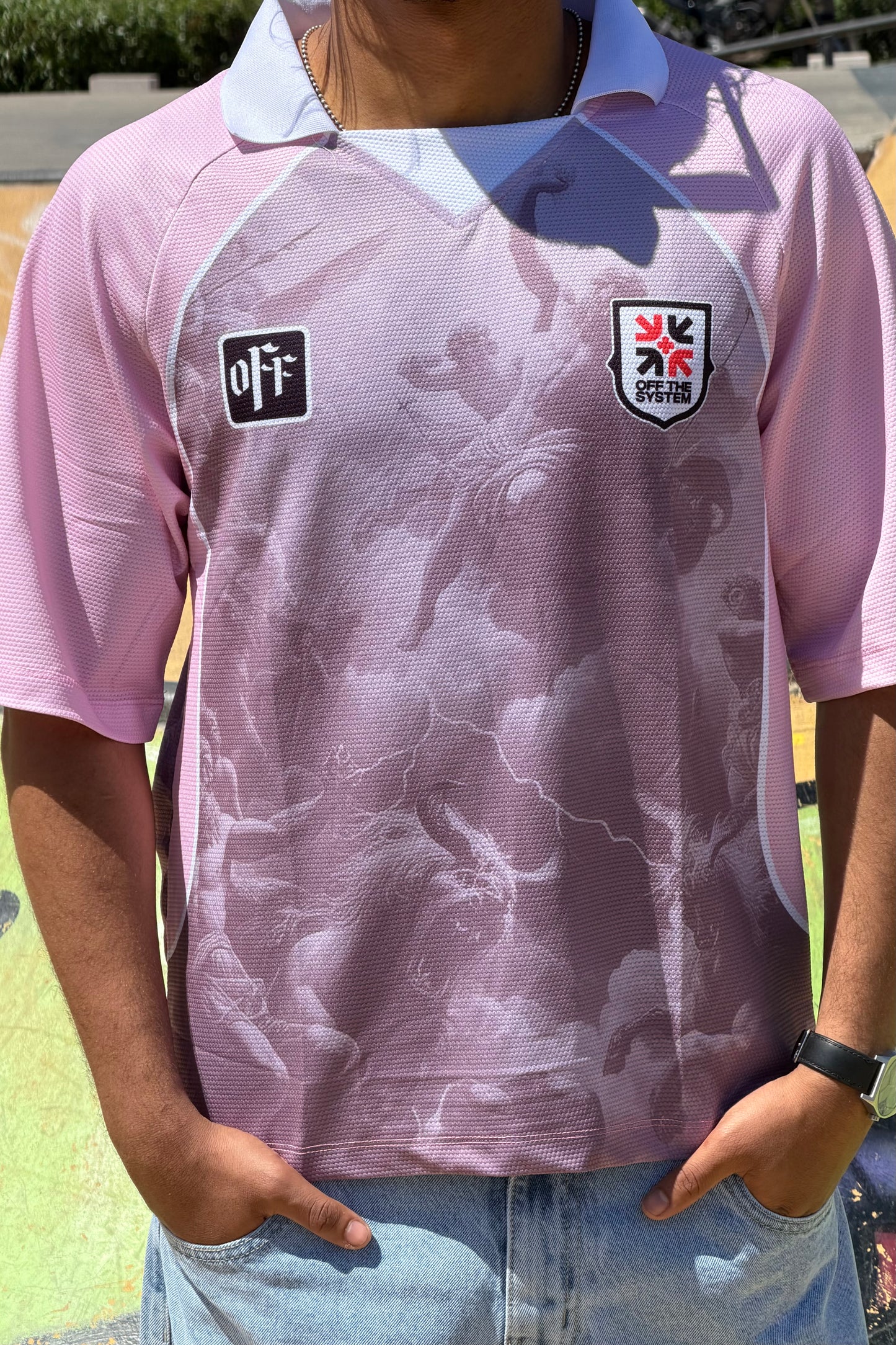 AMERICAN T-SHIRT OFF PINK 8895