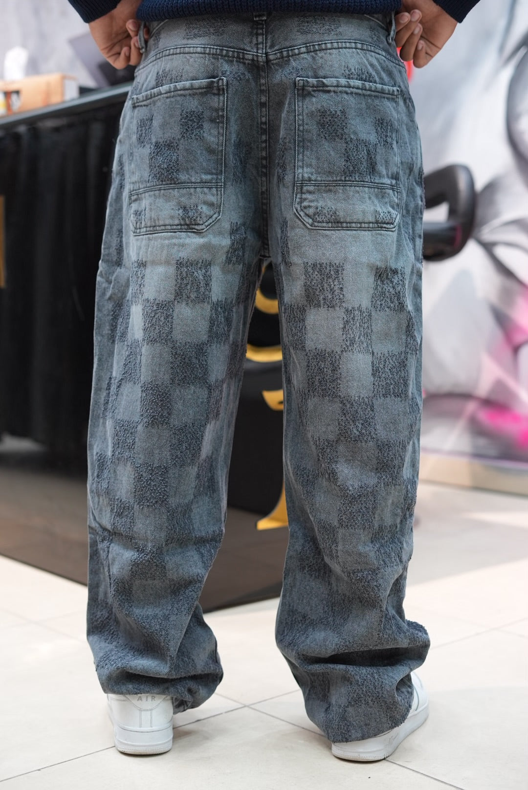 BAGGY JEANS LASER GRIS