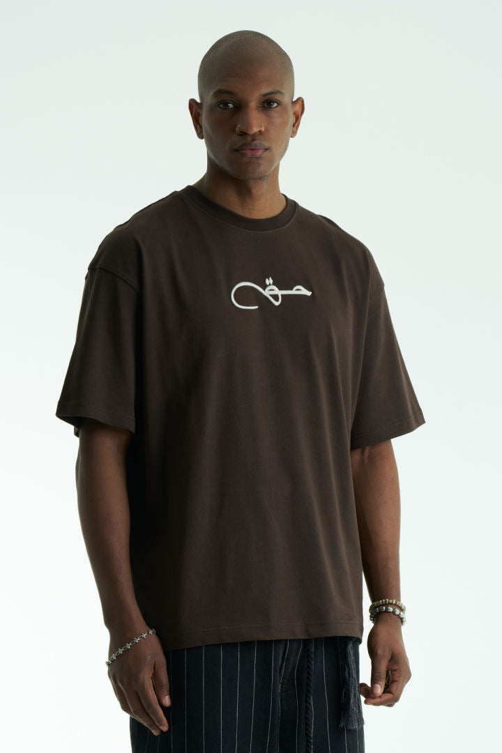 T-SHIRT SW BROWN حق 5053