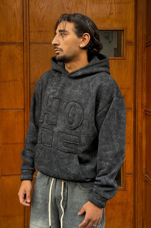 HOODIES HO WASHED BLACK JL