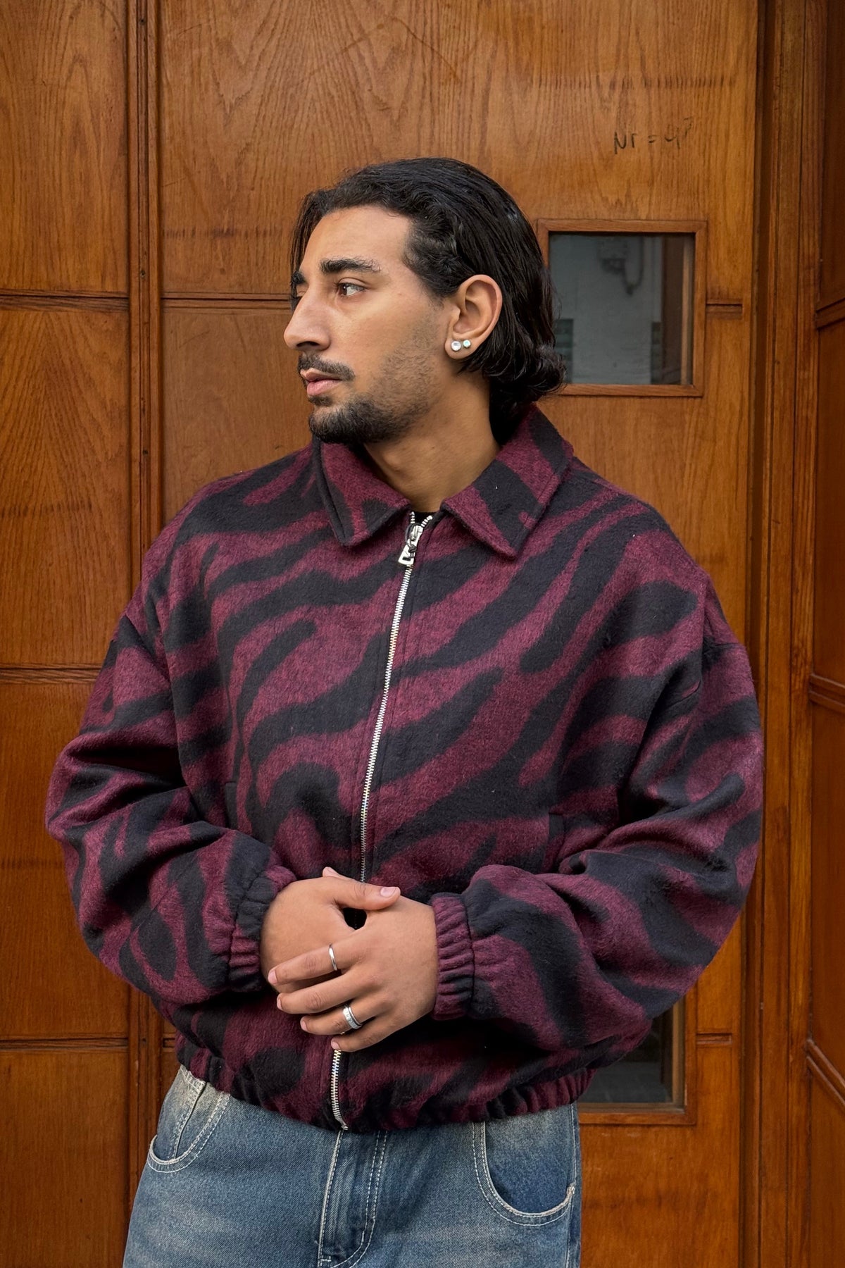 JACKET ZEBRA BURGUNDY PZ