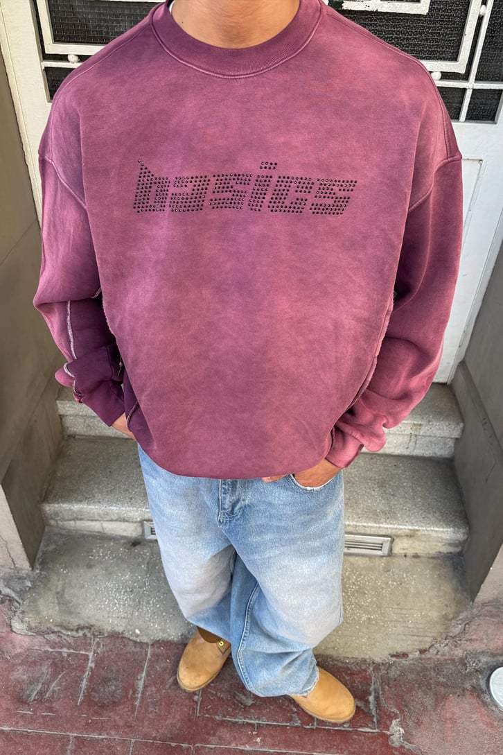 SWEATSHIRT BASIC BURGUNDY E71-98