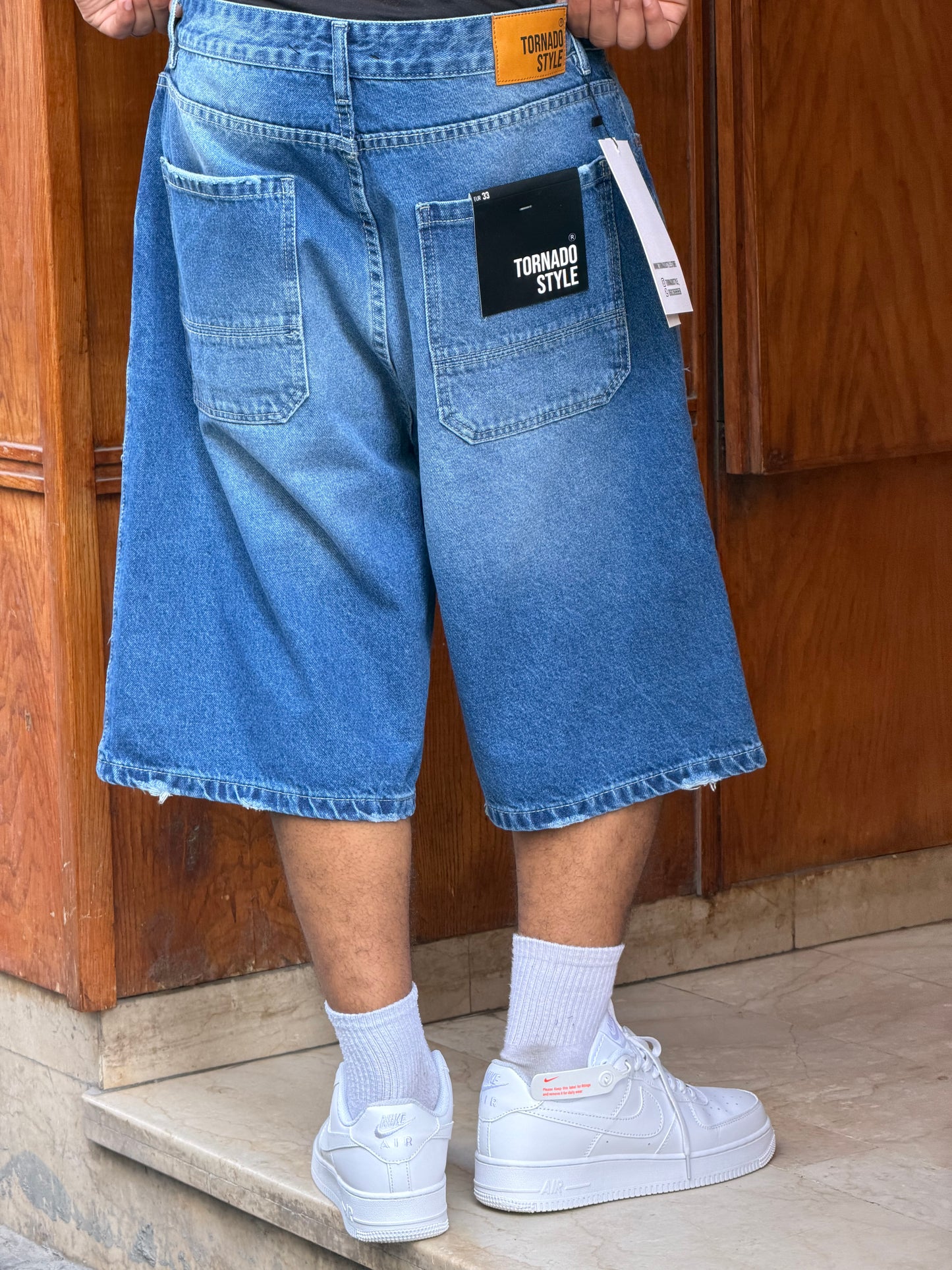 BAGGY JORTS TORNADO STYLE (BLEU)